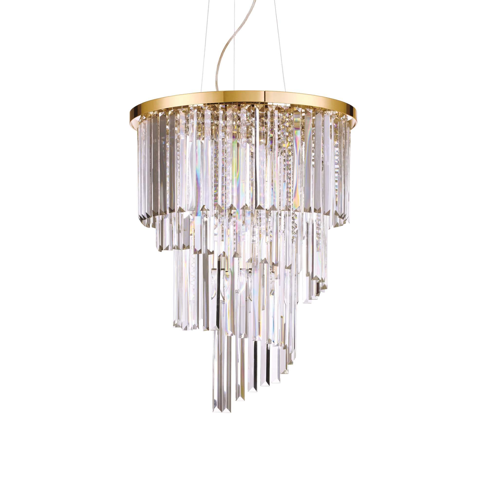 CARLTON Pendant Light with 12 Bulbs Gold