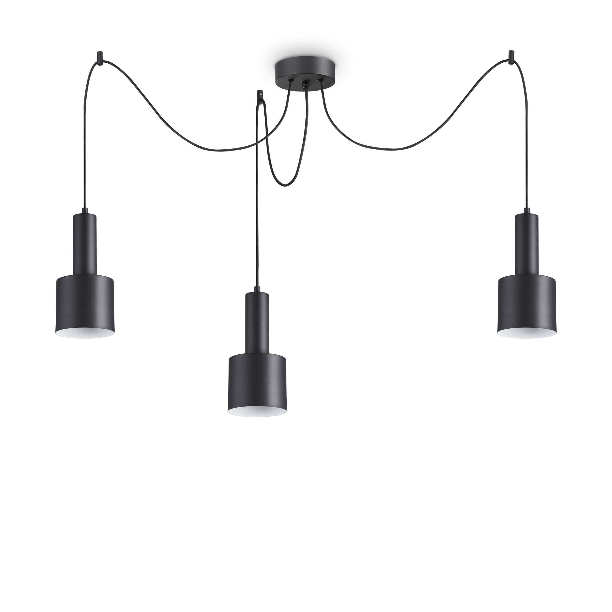 HOLLY Pendant Light with 3 Bulbs Black