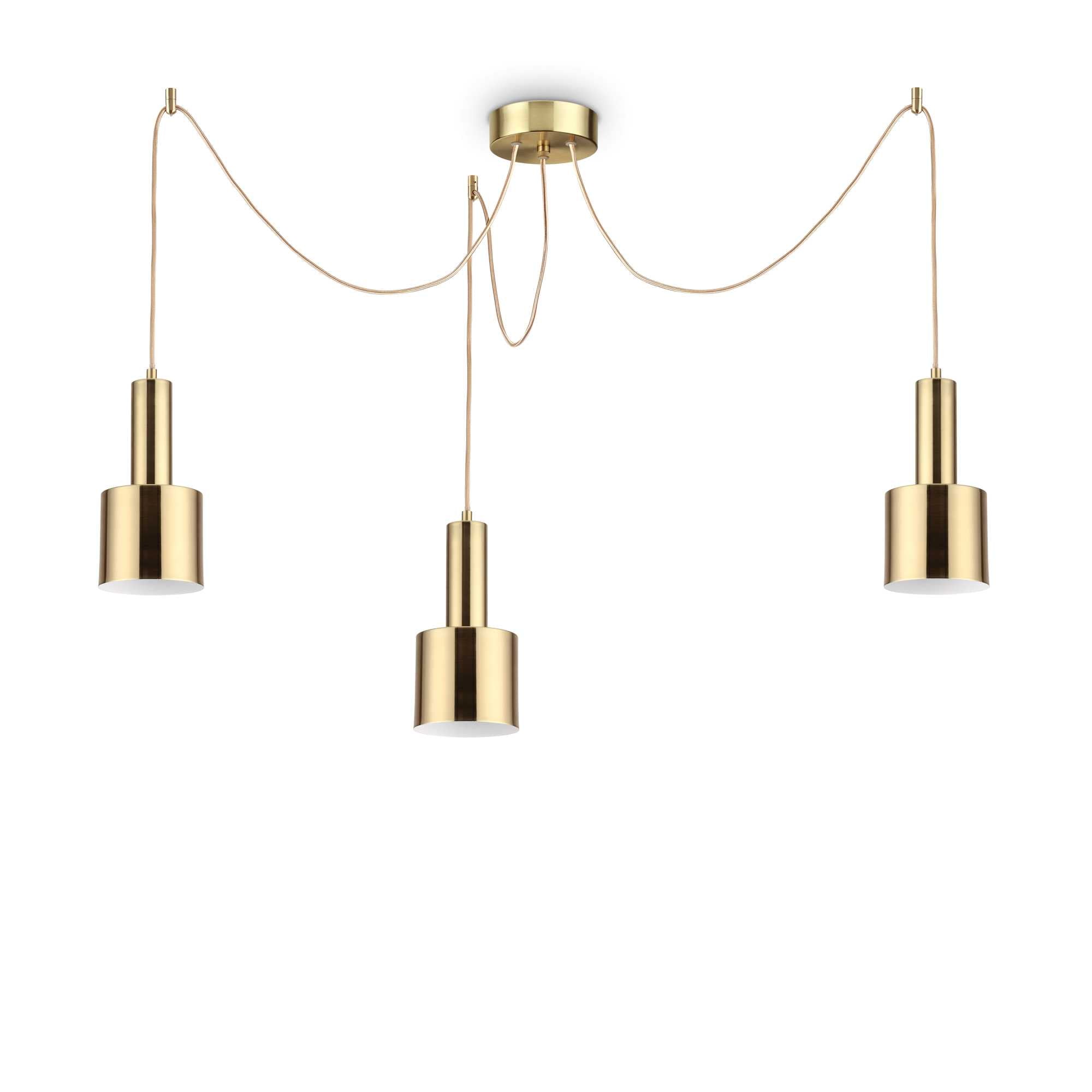 HOLLY Pendant Light with 3 Bulbs Brass