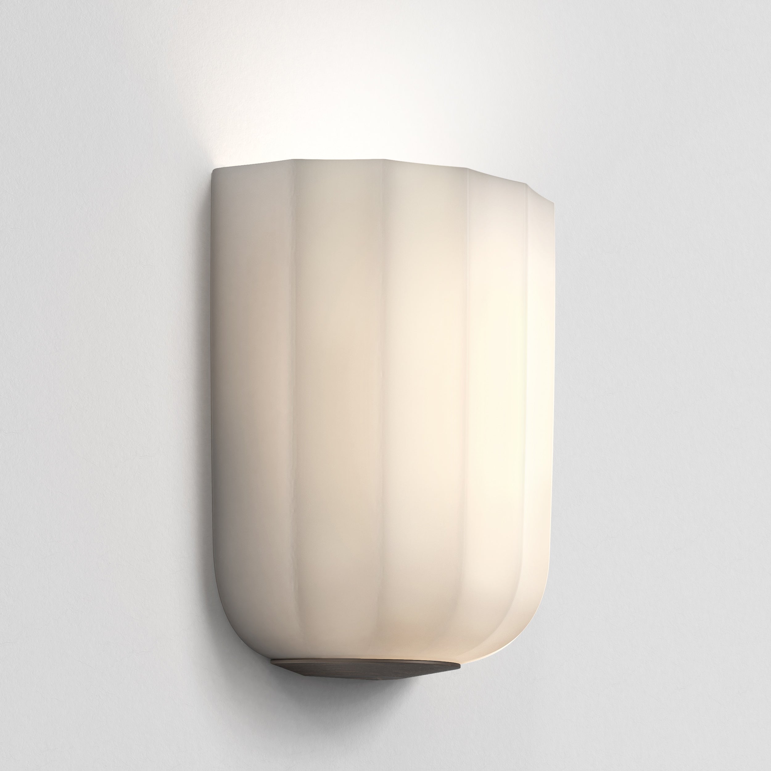 Veo Wall Light, Bronze/White Glass