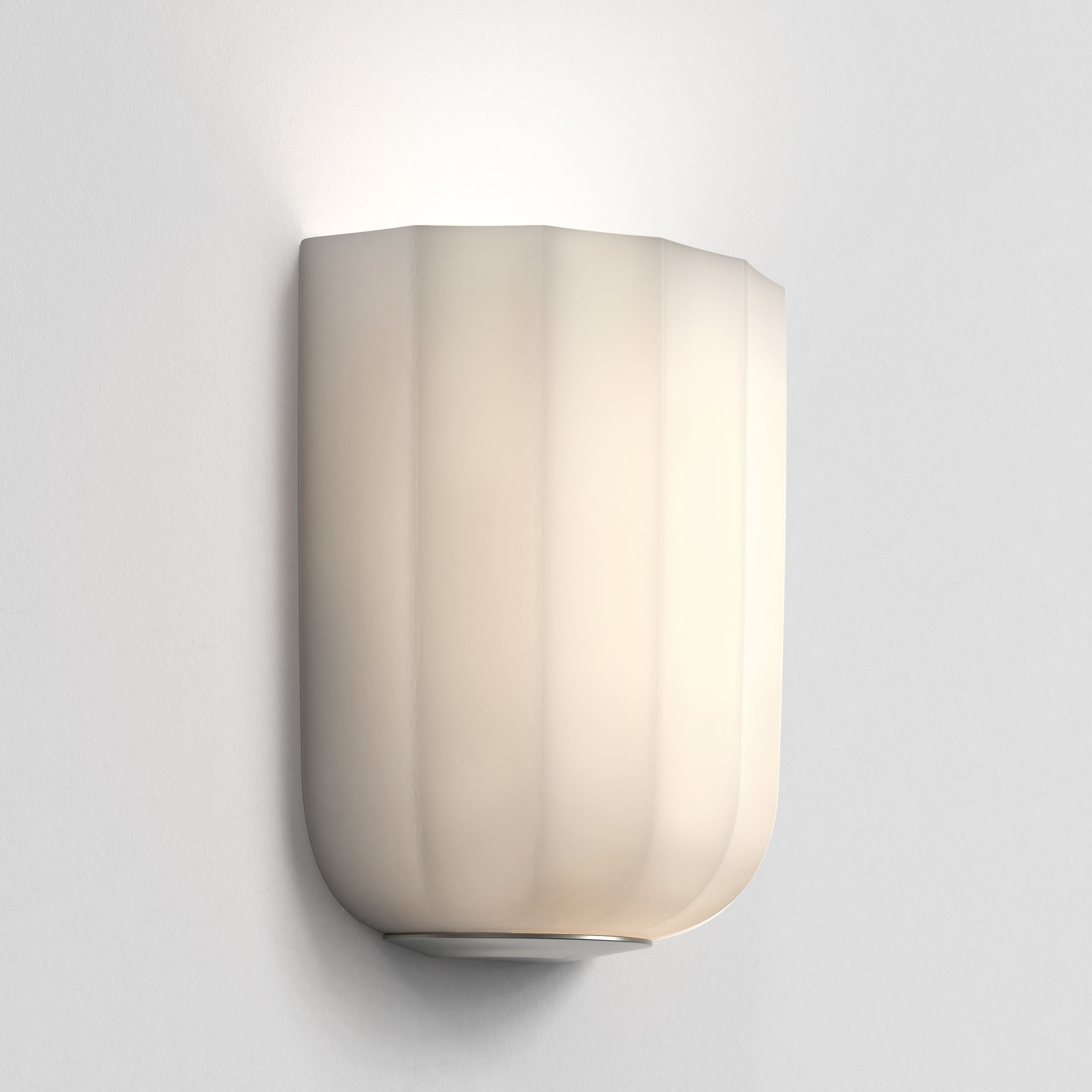 Veo Wall Light, Matt Nickel/White Glass