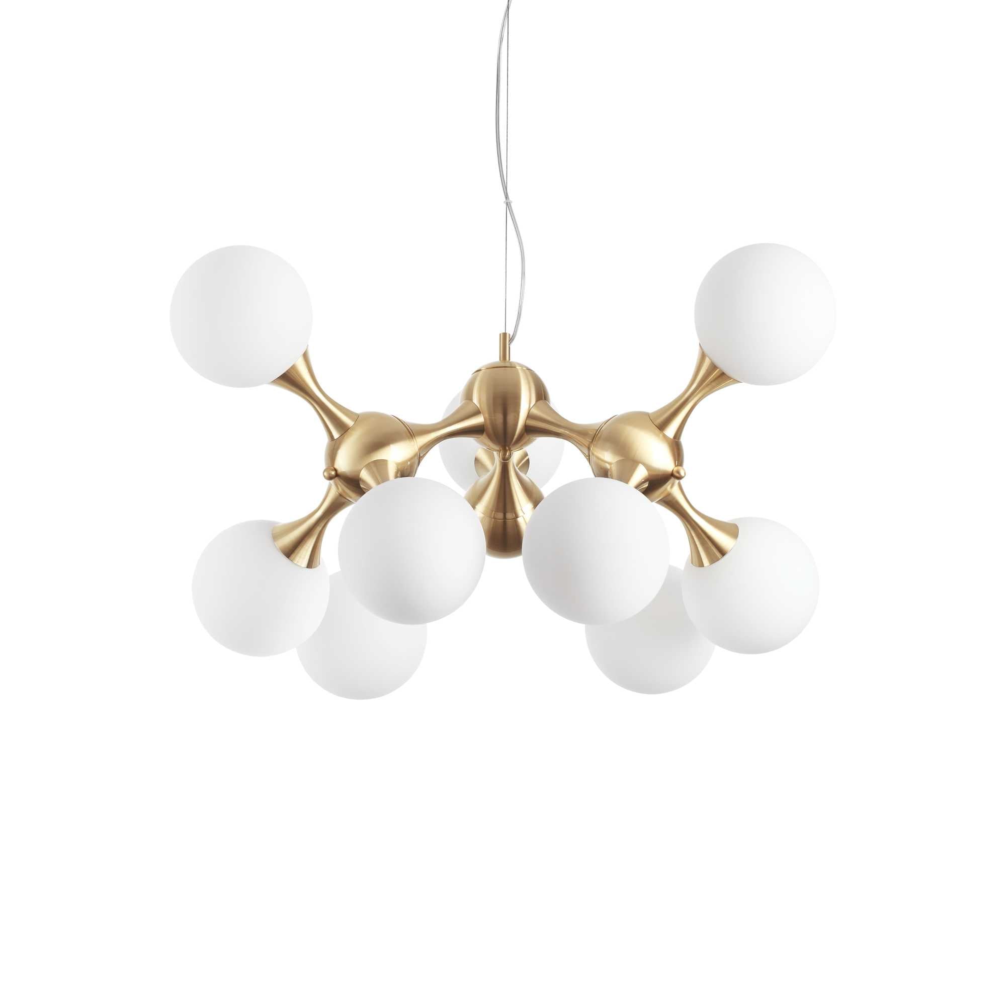 NODI Pendant Light with 9 Bulbs Brass