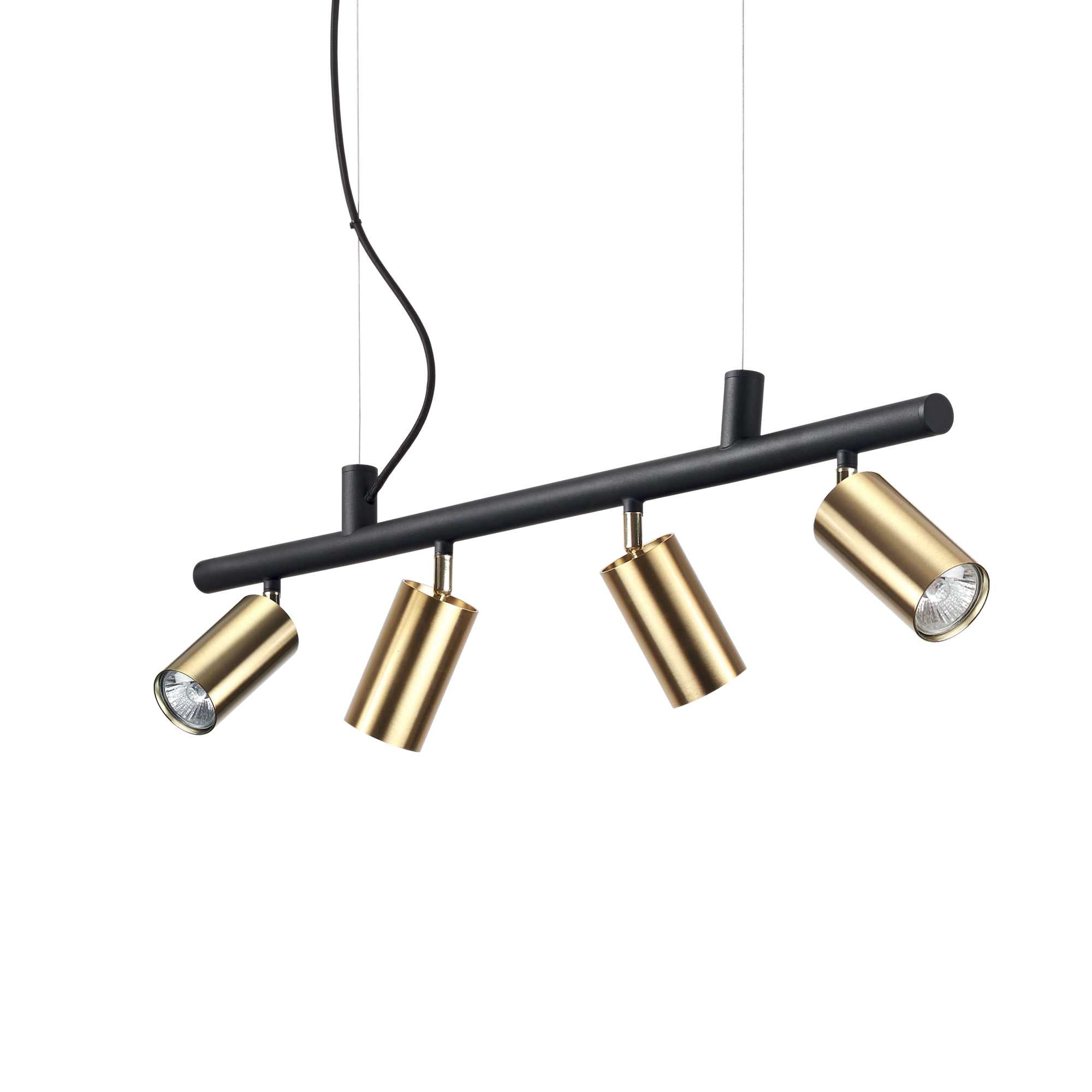 DYNAMITE Pendant Light with 4 Bulbs Brass