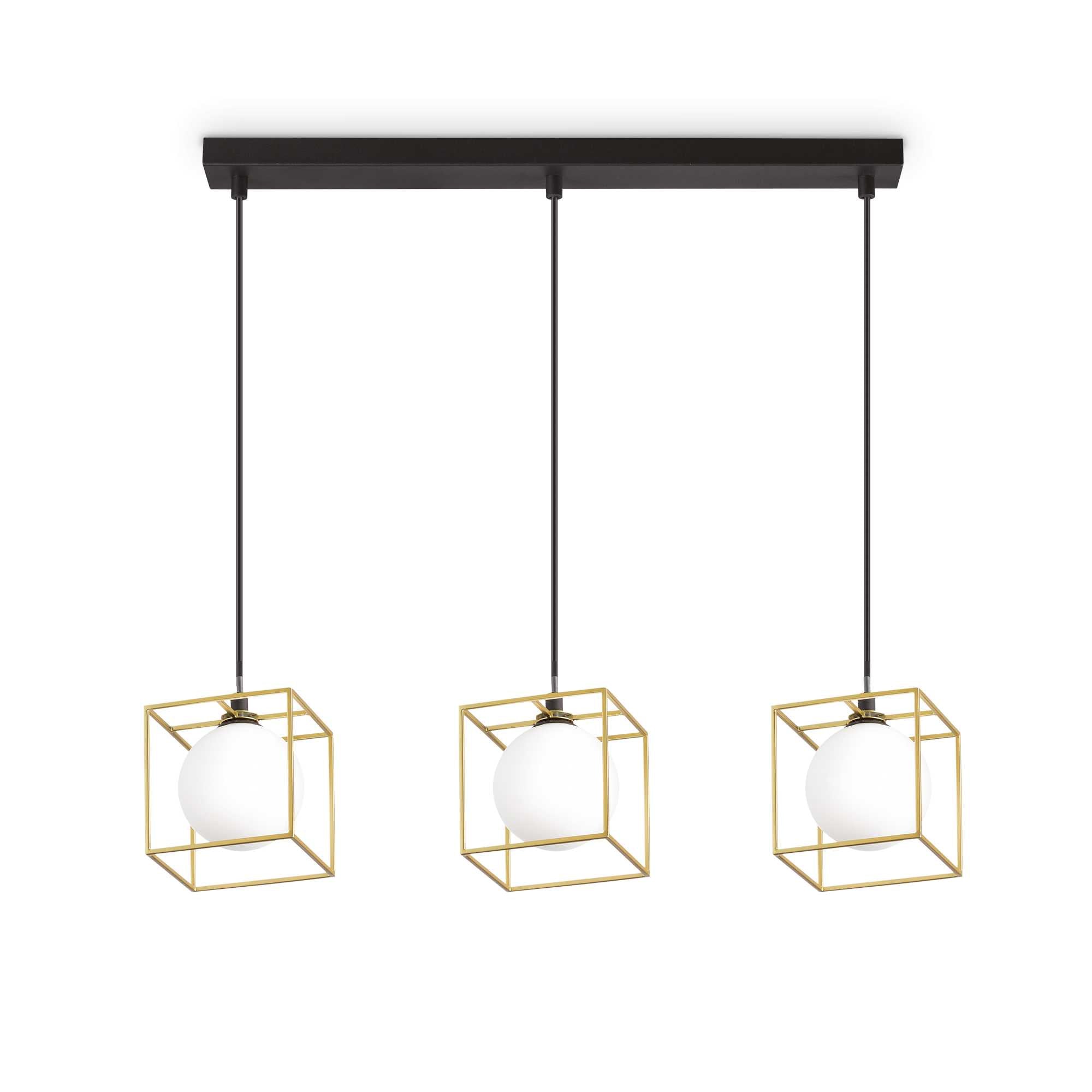 LINGOTTO Pendant Light with 3 Bulbs SINGLE Brass