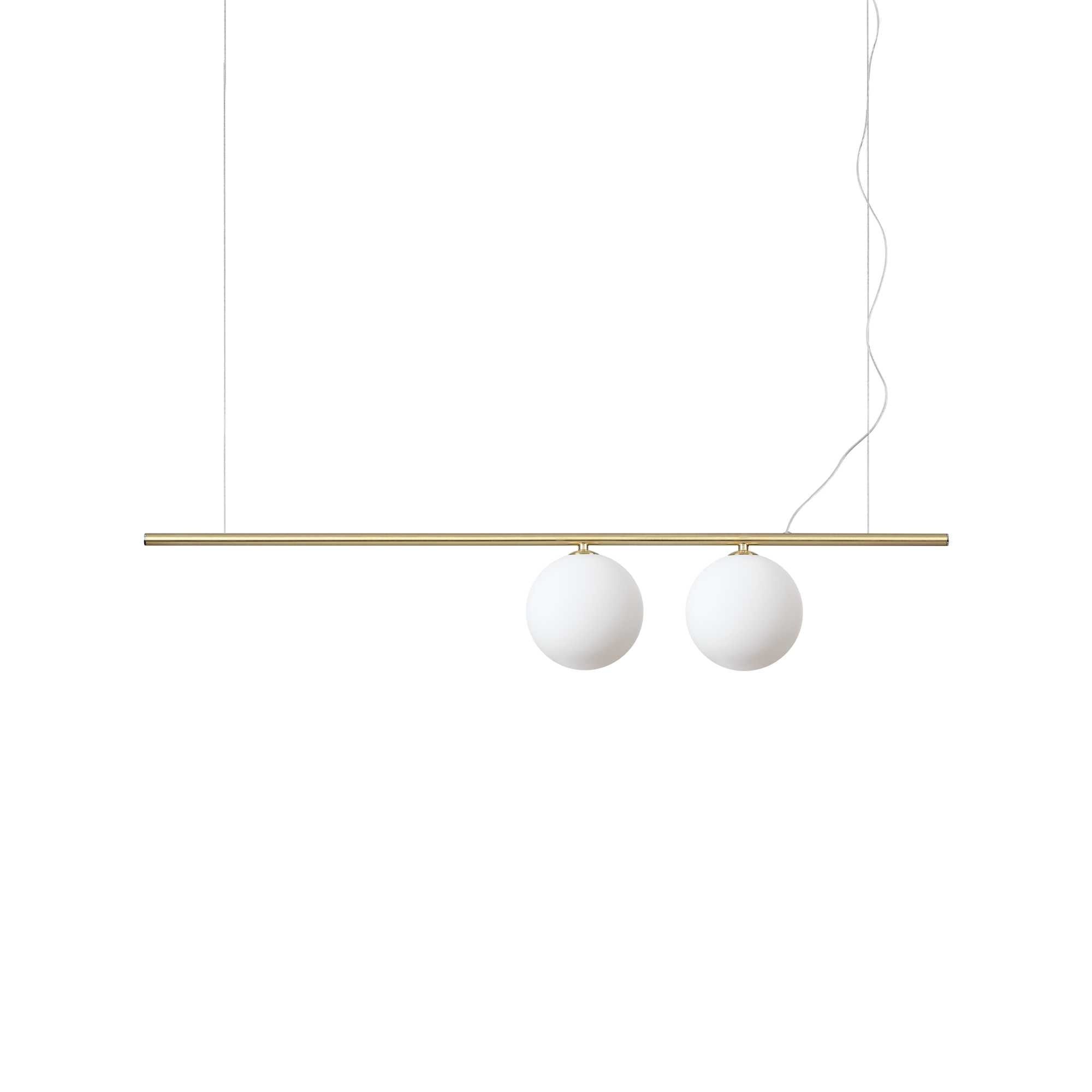 PERLINE Pendant Light with 2 Bulbs Brass