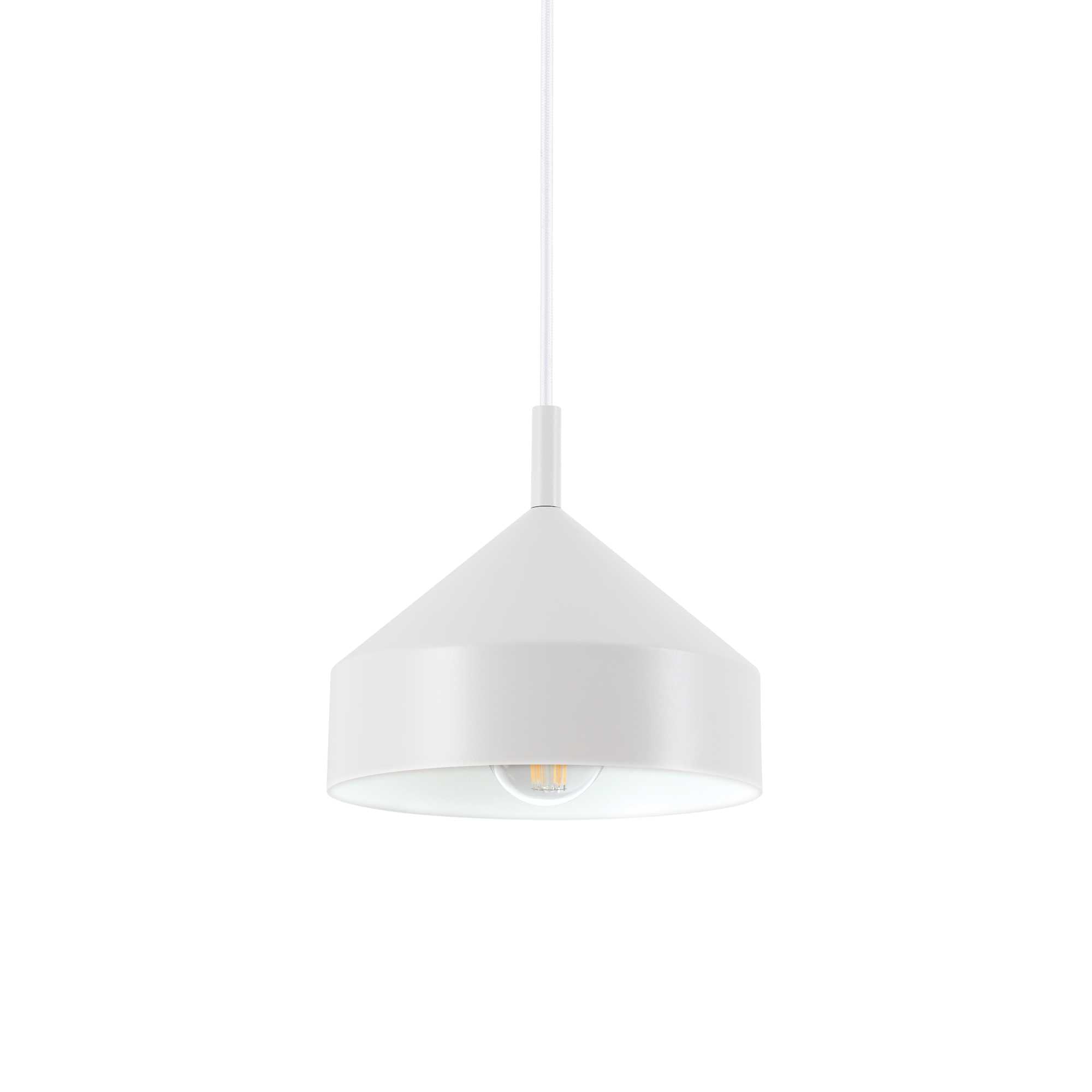 YURTA Pendant Light with 1 Bulb D21 White