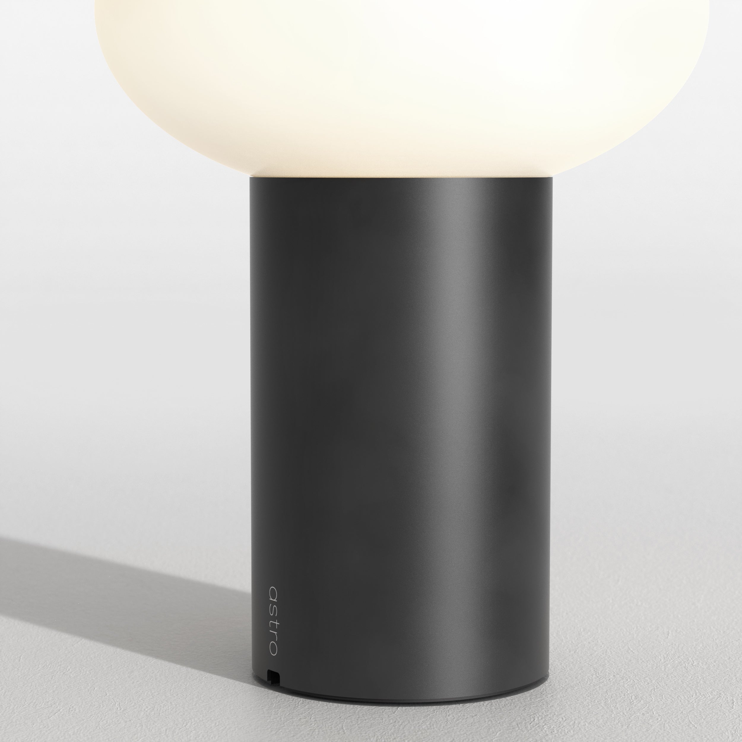 Zeppo Portable Table Lamp, Matt Black