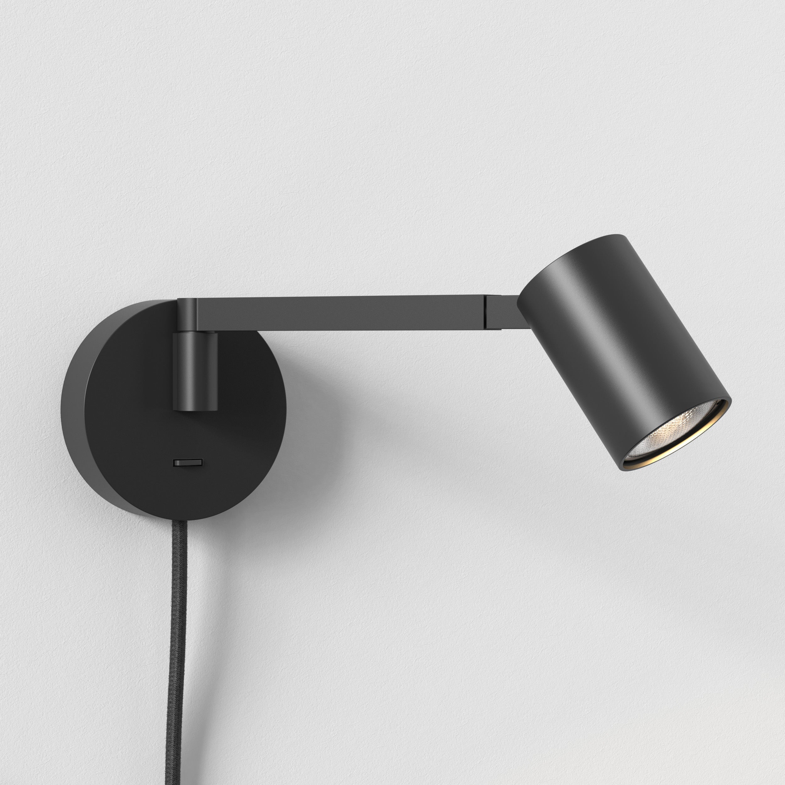 Ascoli Swing Plug In Light, Matt Black