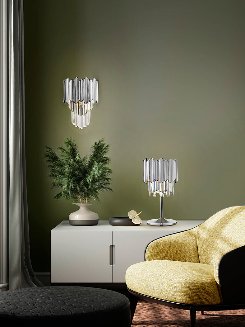 Tiara Table Lamp 1L Chrome