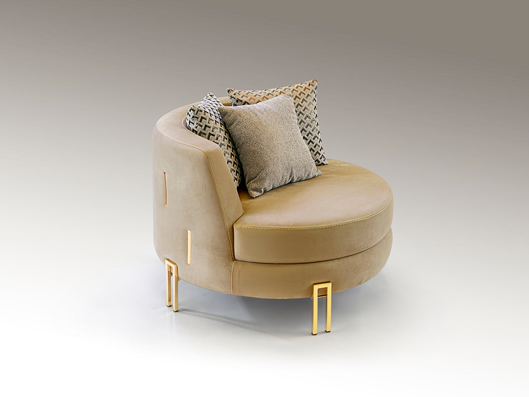 Viena Armchair 1S Beigegold