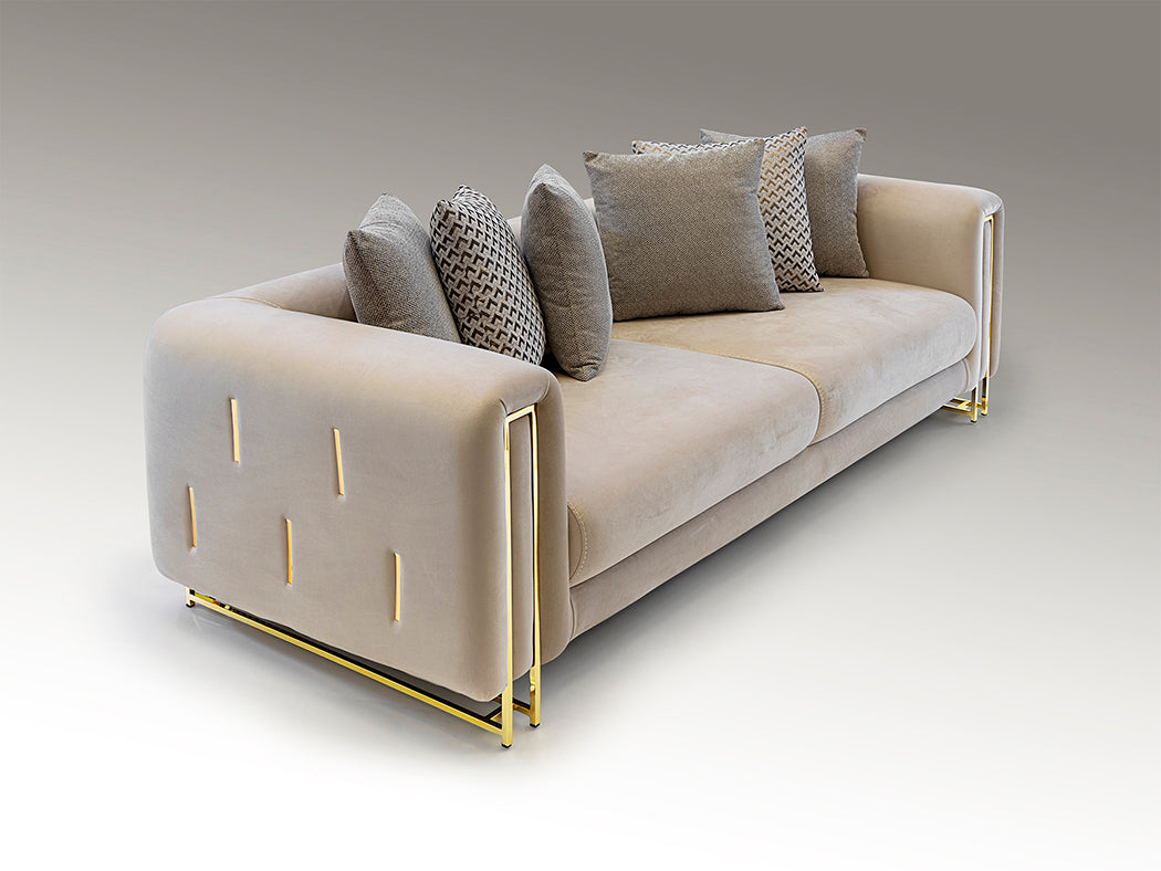 Viena 3Seater Sofa Beigegold