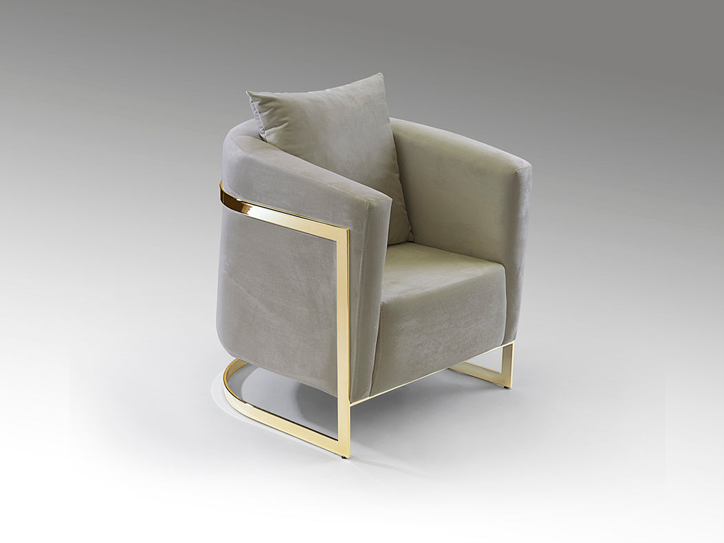 Berlin Armchair Light Greygold