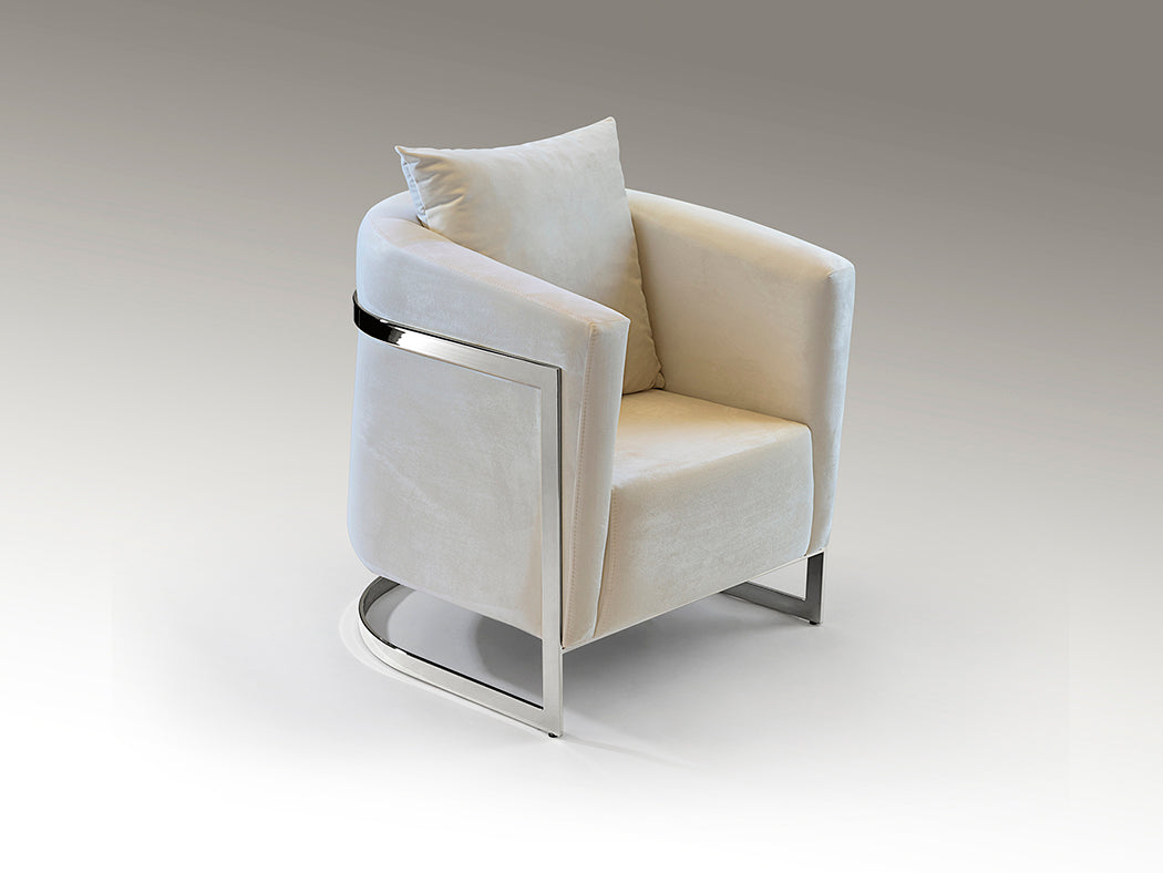 Berlin Armchair Whitechrome