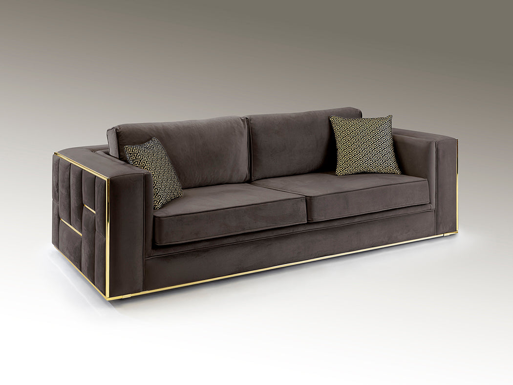 Berlin 3Seater Sofa Greygold