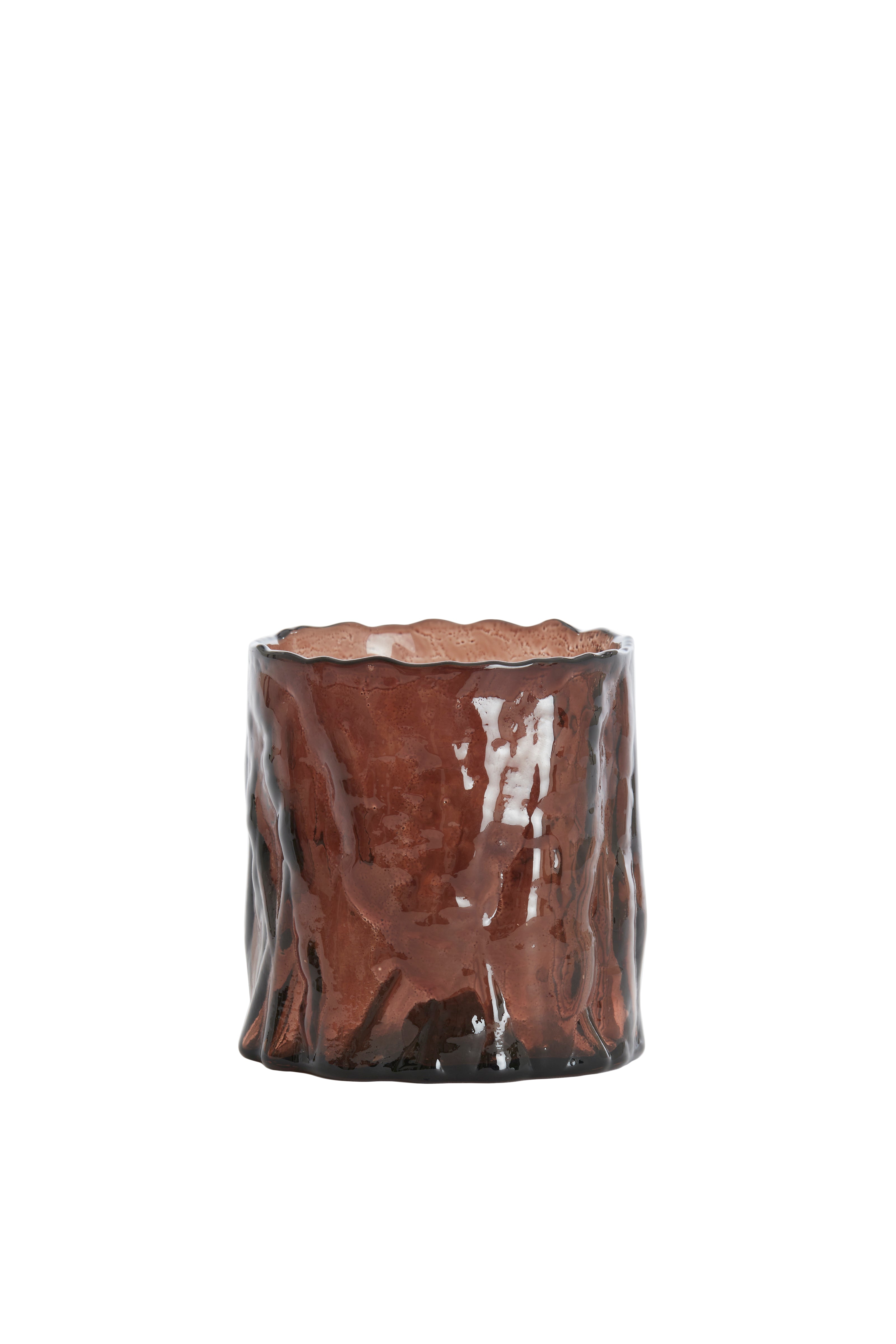 Tealight Ø13x13 cm Choisey Glass Dark Brown