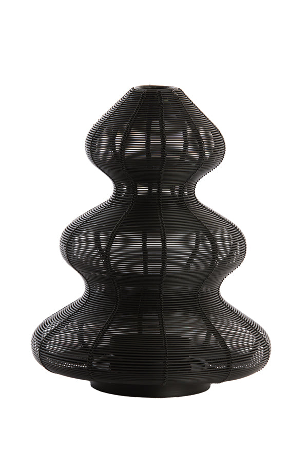 Tealight Holder Ø16x19 cm Christmas Tree Matt Black