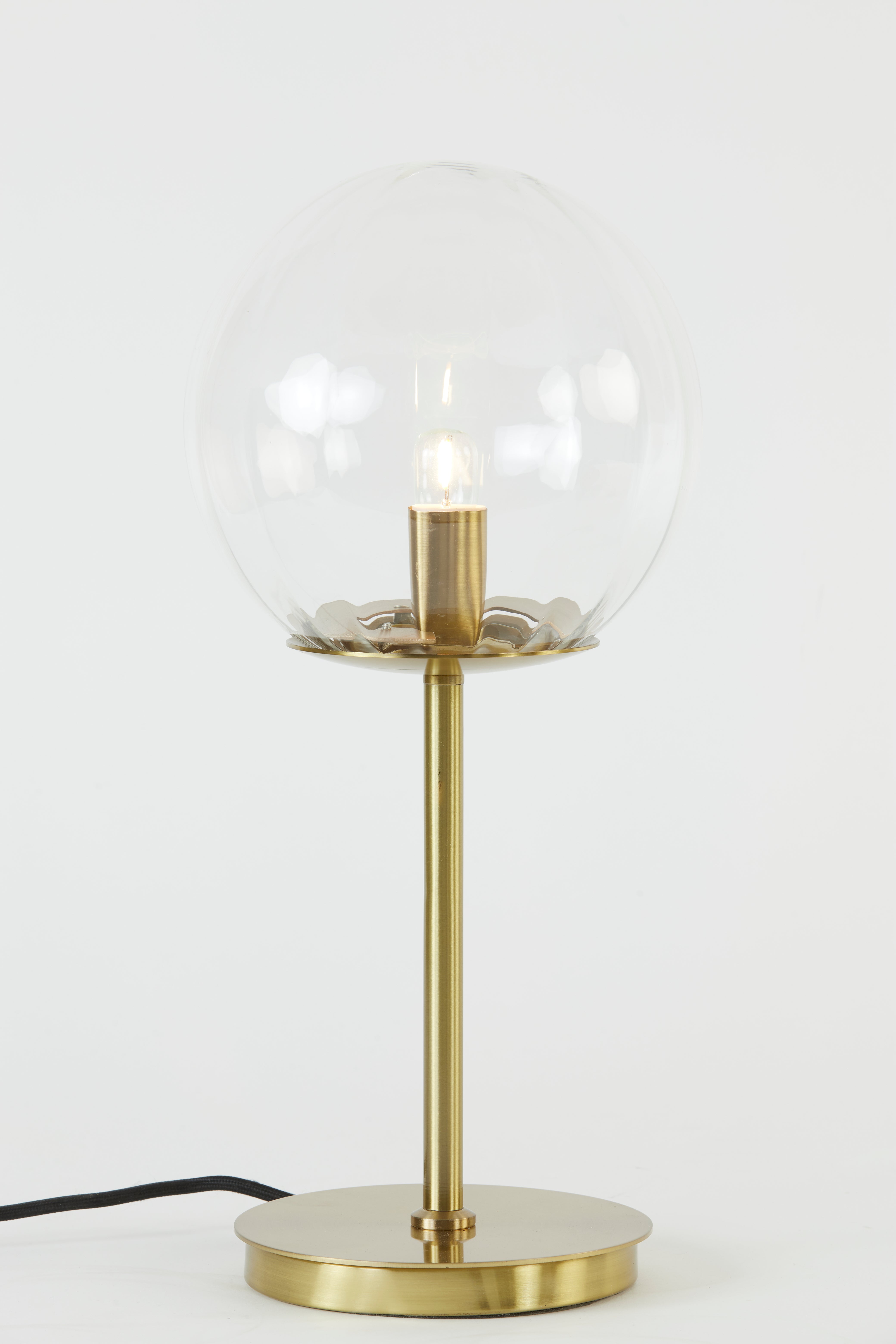 Table Lamp E14 Ø20x43 cm Magdala Glass Clear+Gold