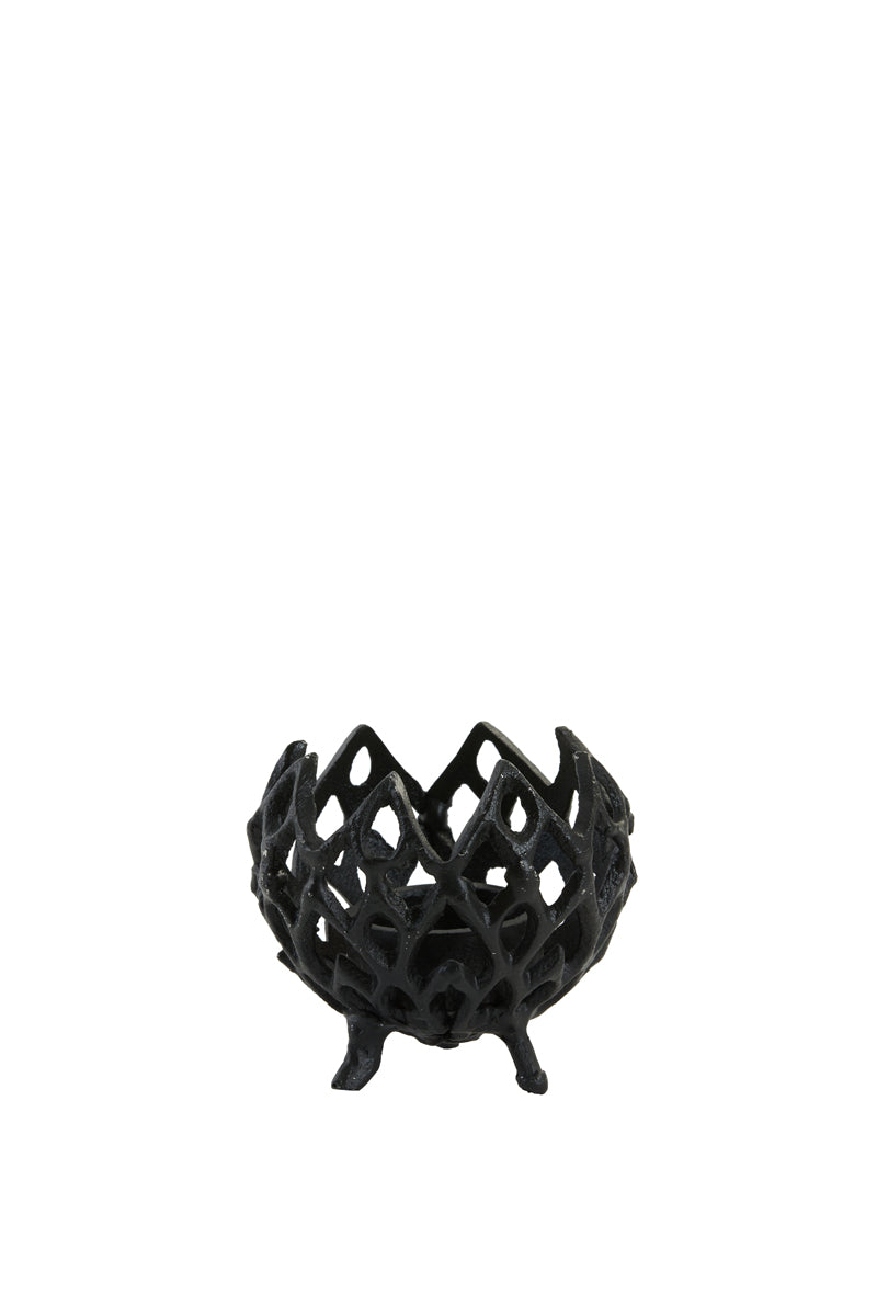 Tealight Ø10x9 cm Siam Matt Black