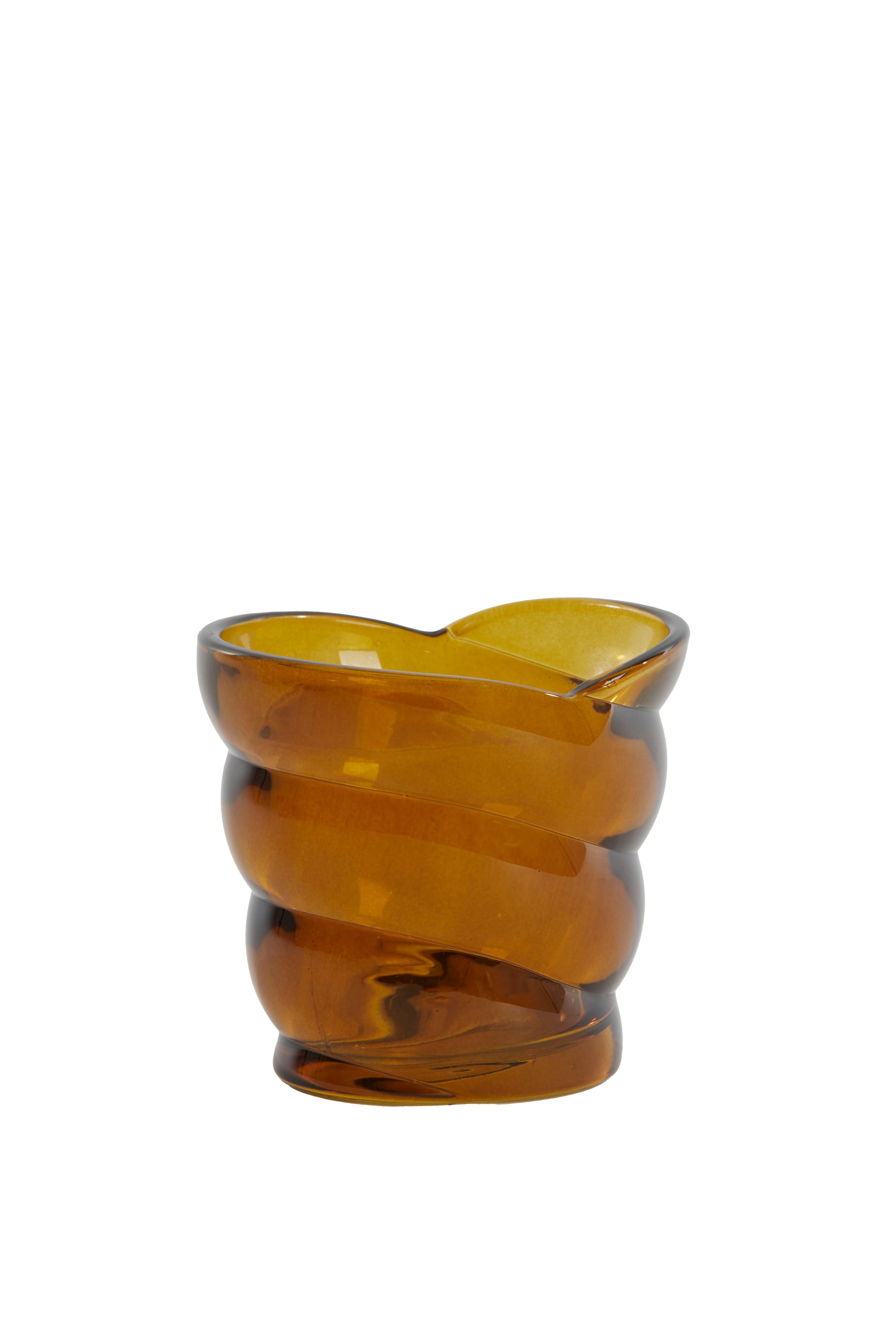 Tealight 10x7x9 cm Malea Glass Brown