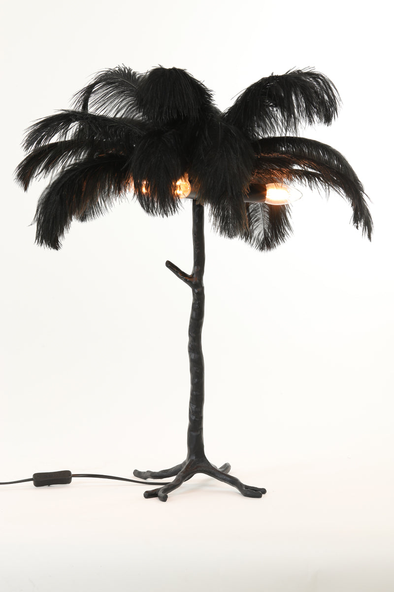 Table Lamp E14 Ø65x68 cm Feather Black+Black