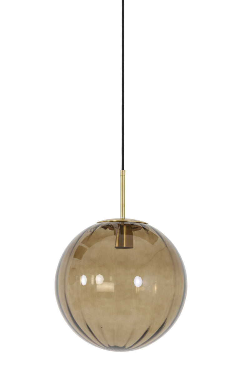 Hanging Lamp Ø30 cm Magdala Glass Brown+Gold