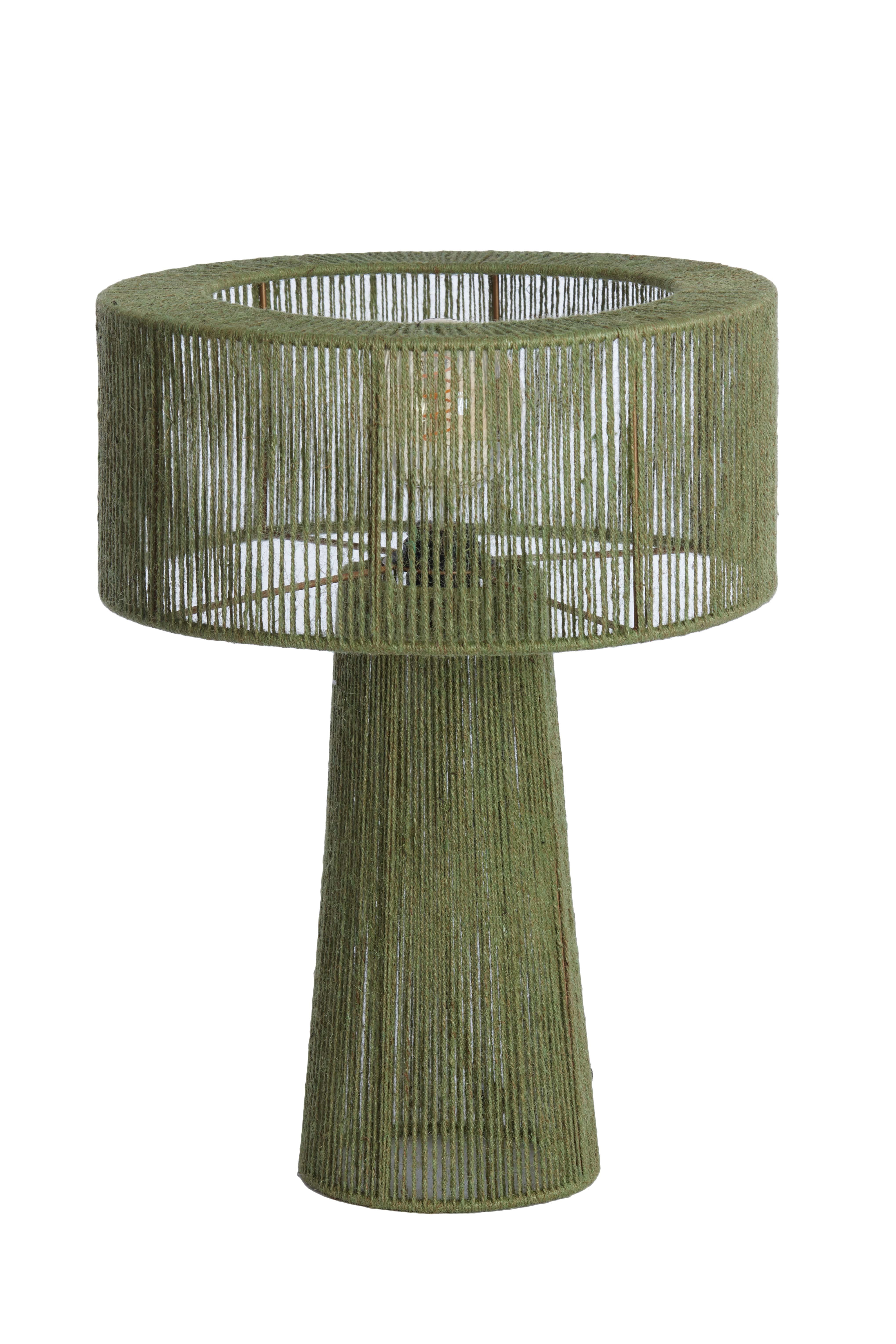 Table Lamp Ø37x51 cm Selva Jute Green