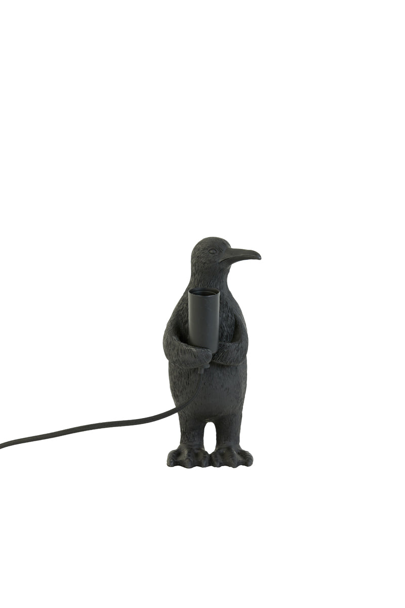 Table Lamp E14 12x12x24 cm Penguin Matt Black