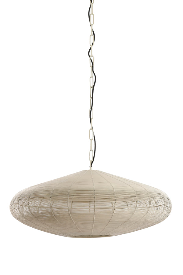 Hanging Lamp Ø60x23 cm Bahoto Matt Cream