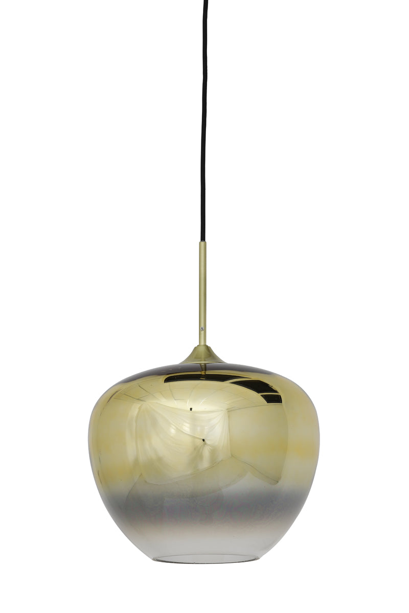 Hanging Lamp Ø30x25 cm Mayson Glass Gold-Clear+Gold