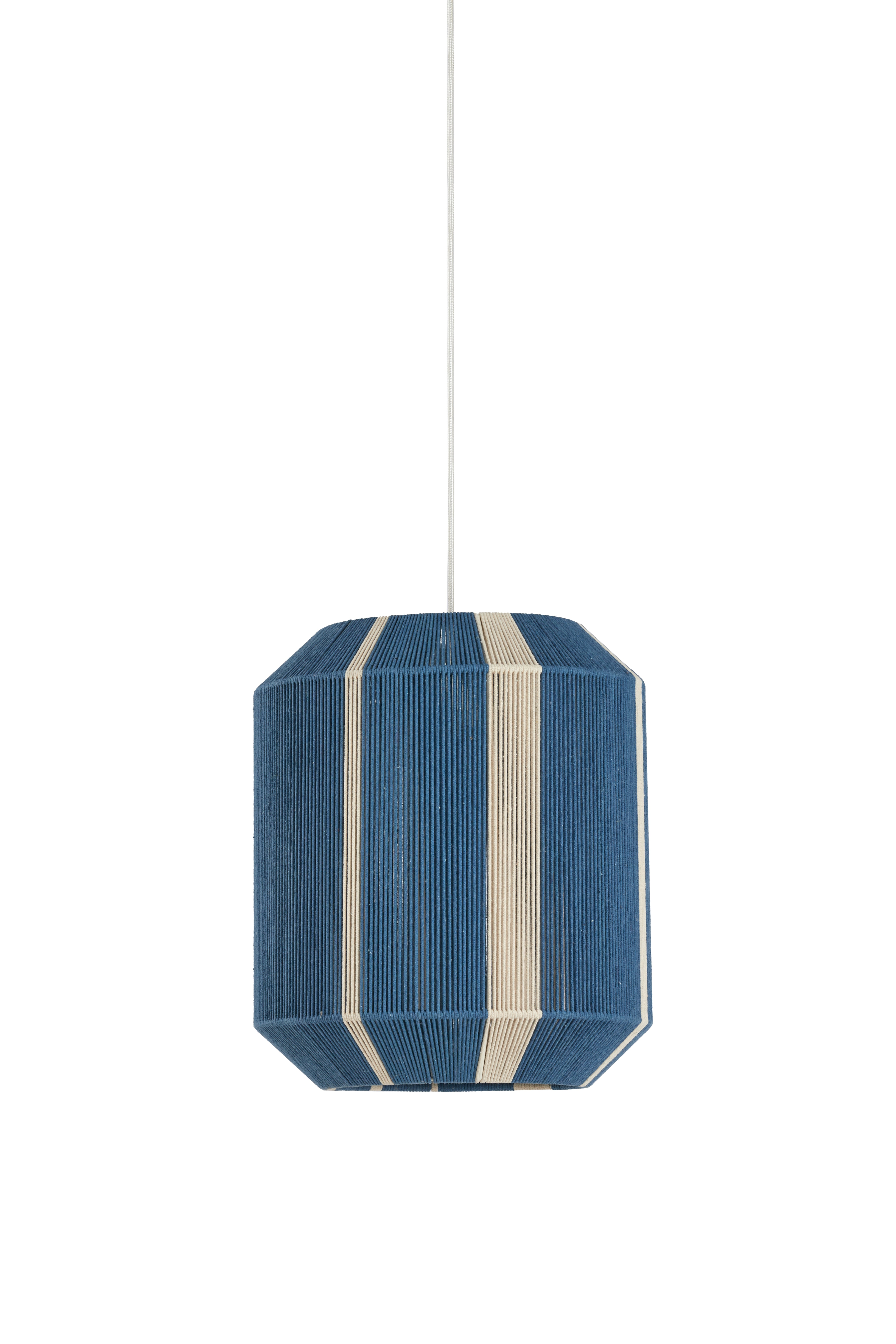 Hanging Lamp Ø36x43 cm Kozana Blue+Cream