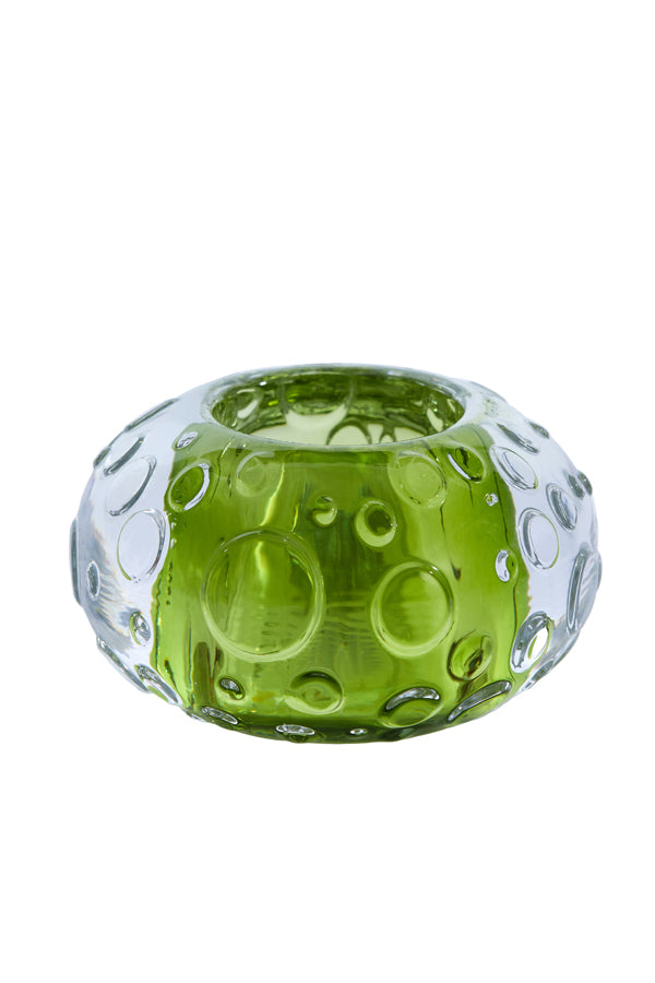 Tealight Ø10x6 cm Finley Glass Light Green