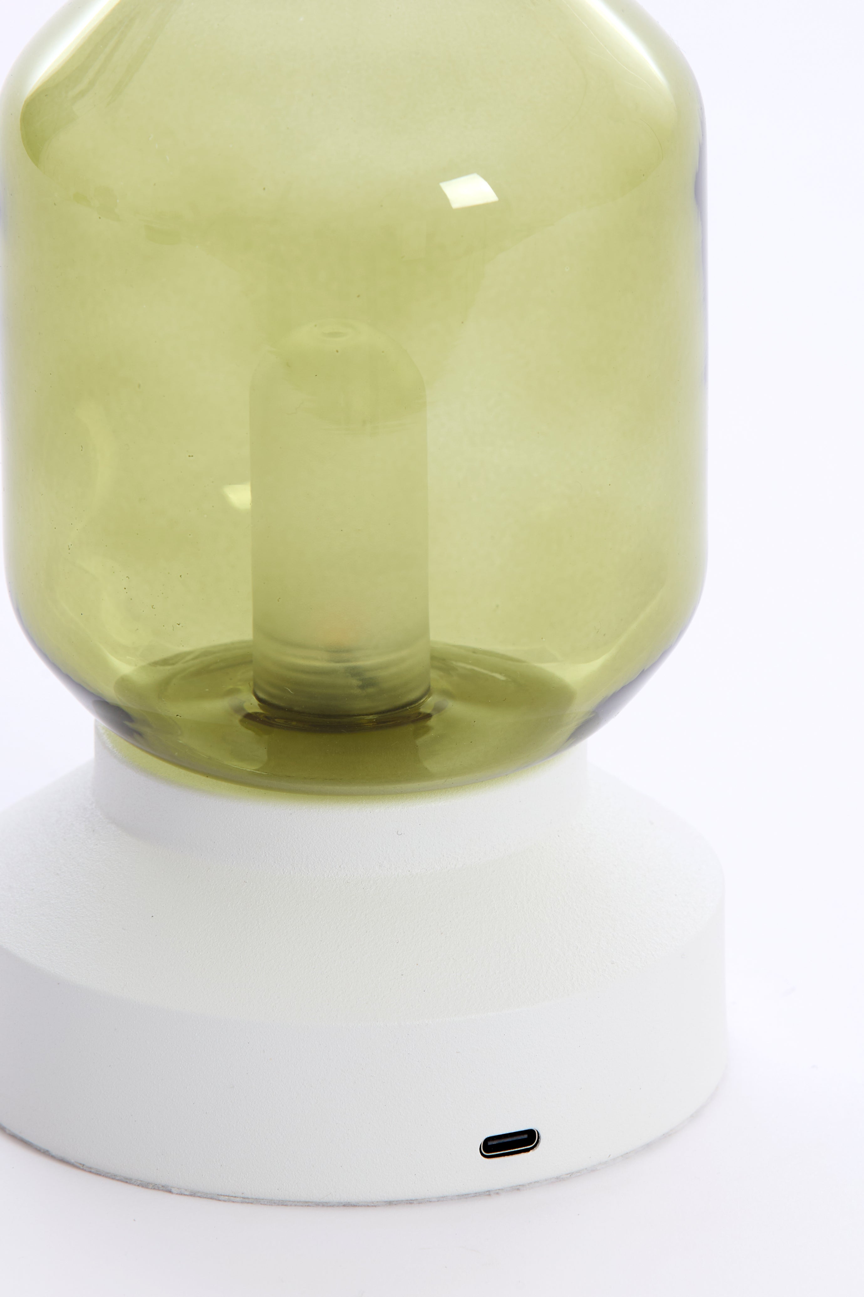 Table Lamp LED Ø11x19 cm Merey Glass Green+Cream