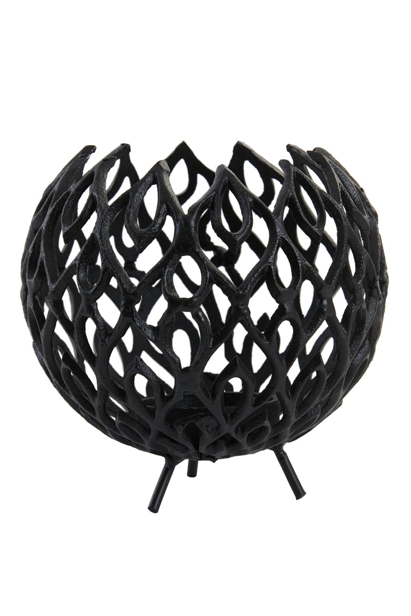 Tealight Ø20x18 cm Siam Matt Black