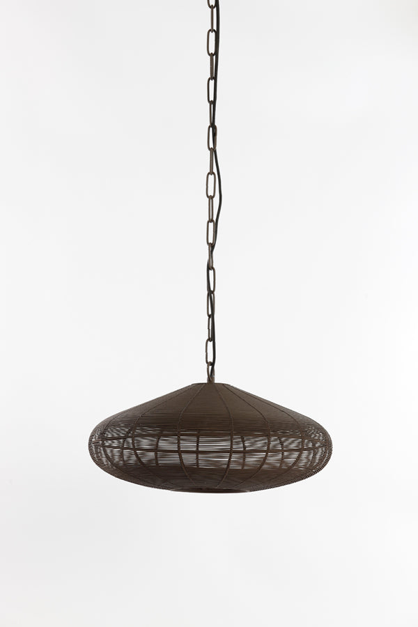 Hanging Lamp Ø60x23 cm Bahoto Matt Dark Brown