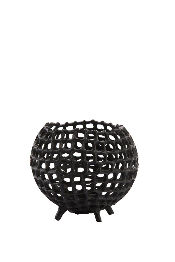 Tealight Ø15x13 cm Purcina Matt Black