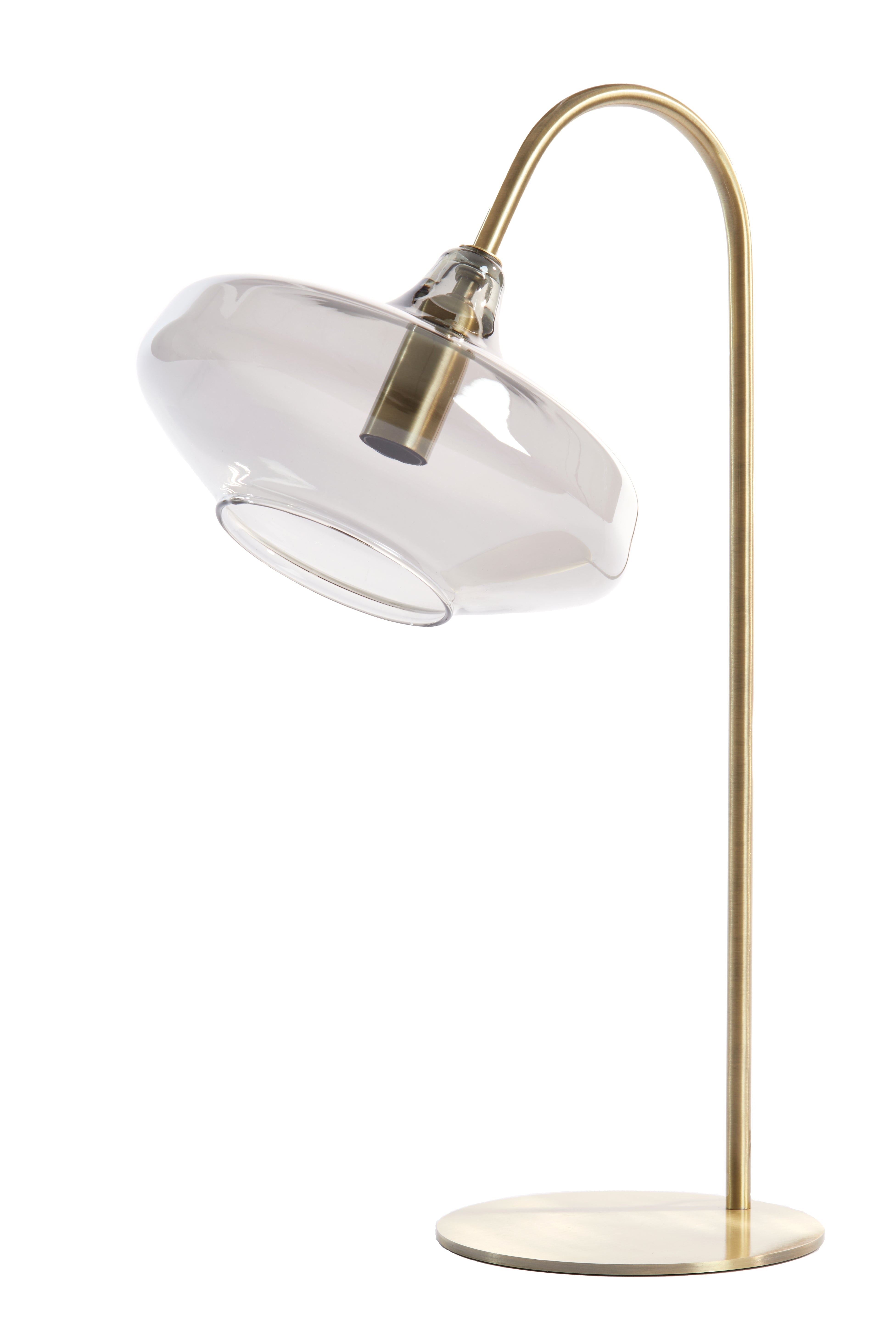 Table Lamp E14 31x22x50 cm Solna Antique Bronze+Smoked Glass