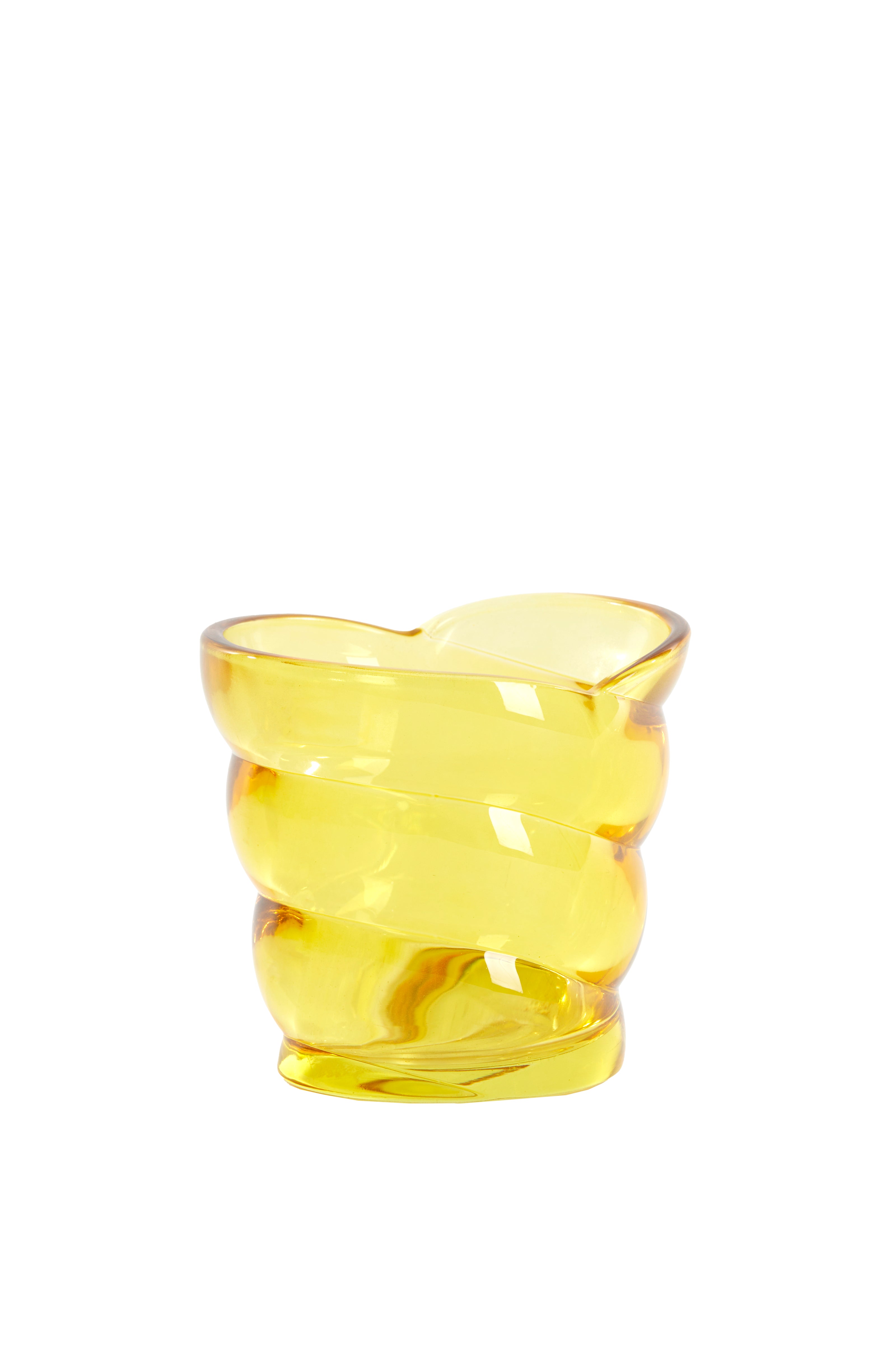 Tealight 10x7x9 cm Malea Glass Yellow