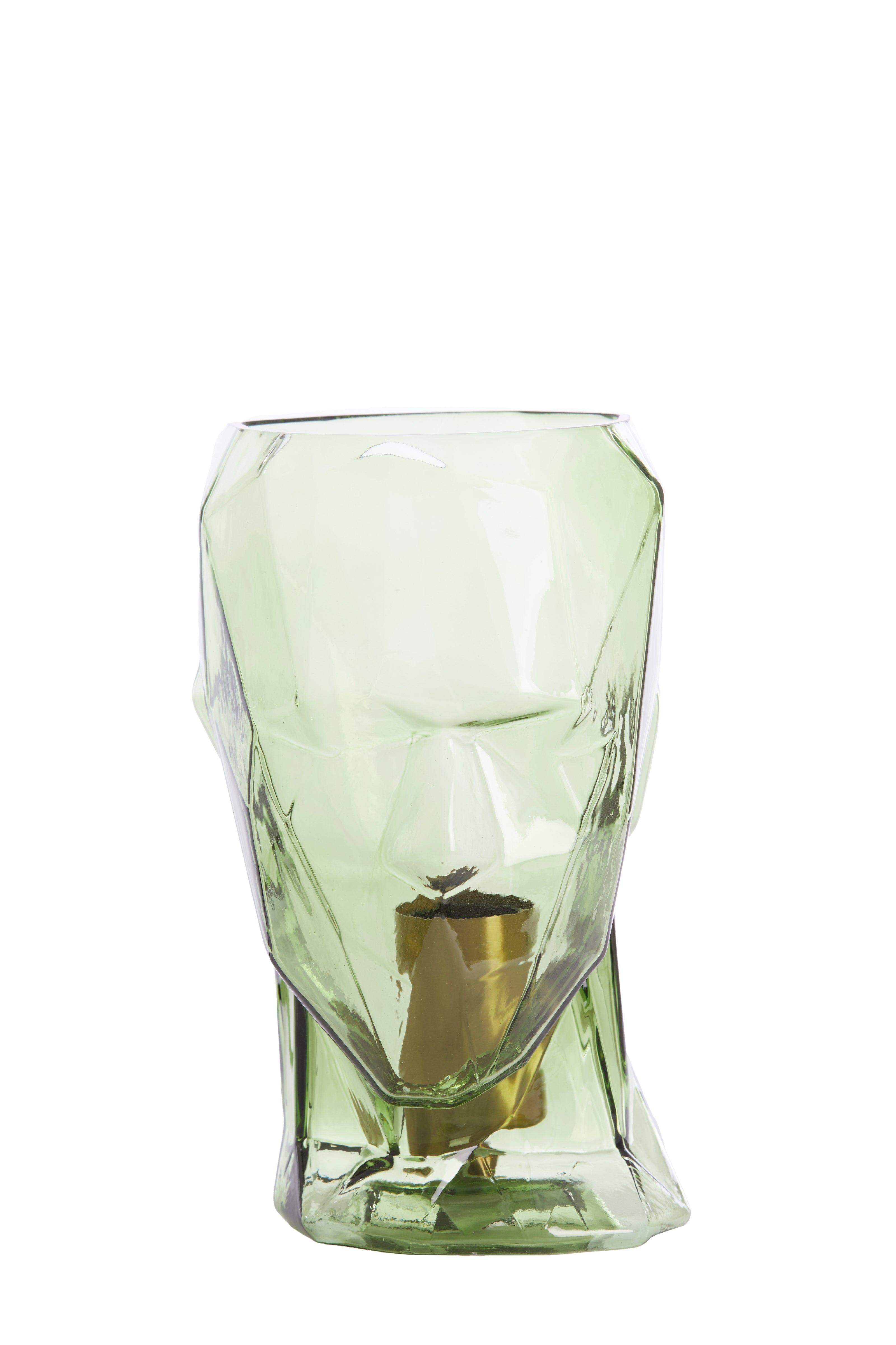 Table Lamp Ø19x25 cm Head Glass Green