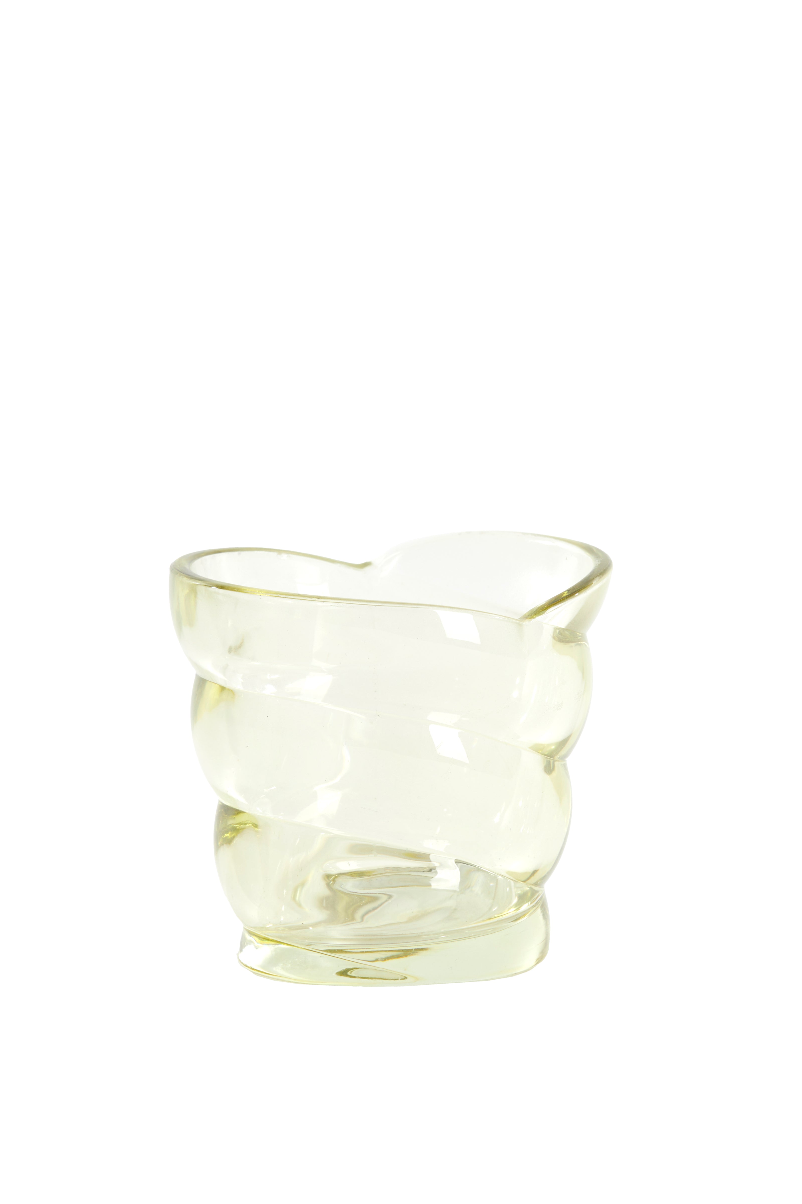 Tealight 10x7x9 cm Malea Glass Yellow Green