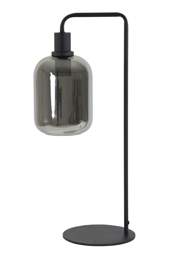 Table Lamp 26x20x60 cm Lekar Black+Smoked Glass High