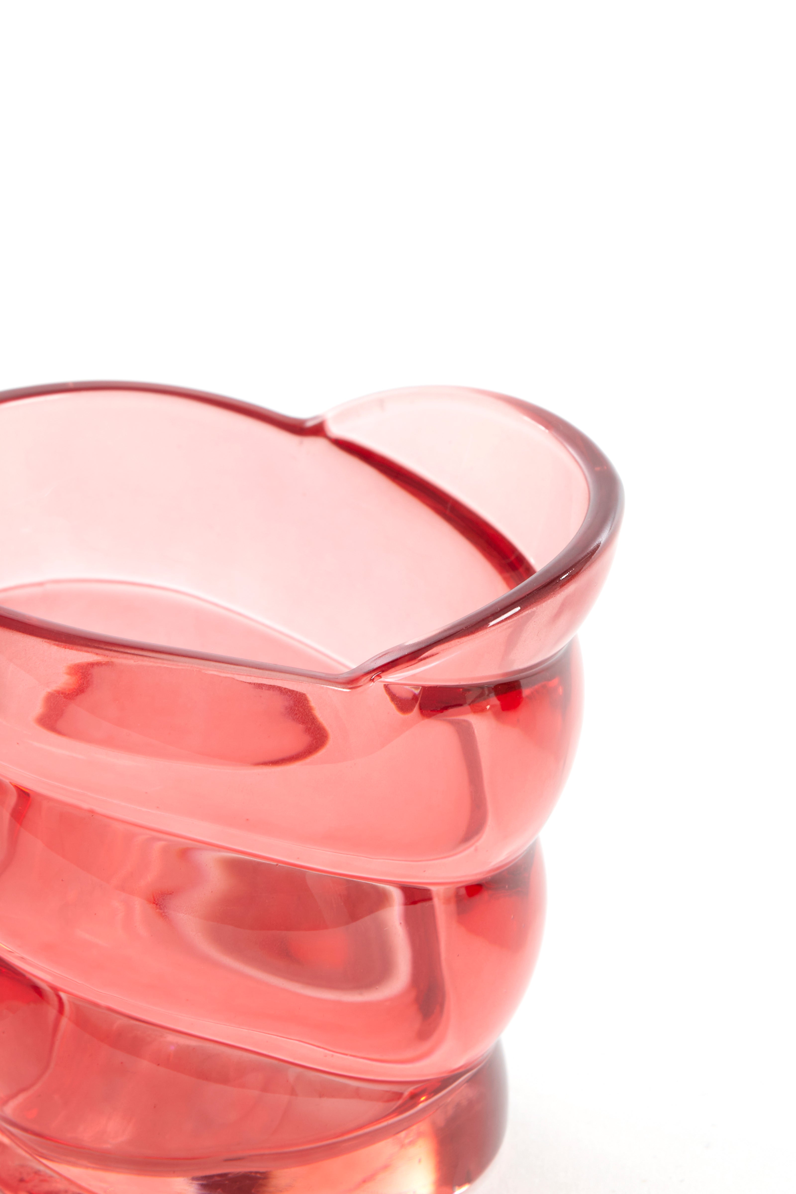 Tealight 10x7x9 cm Malea Glass Red