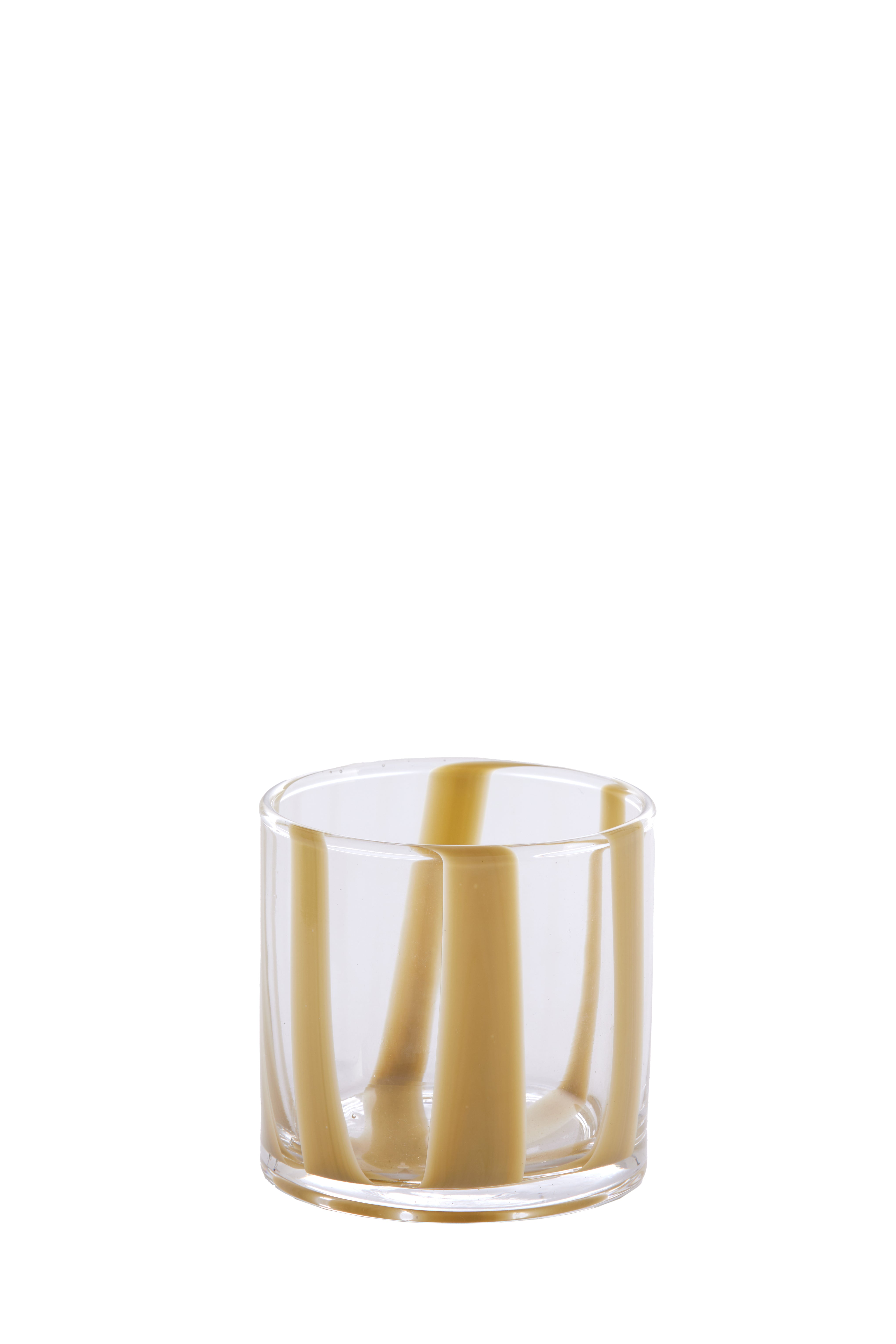 Tealight Ø10x10 cm Mulot Glass Clear-Cream