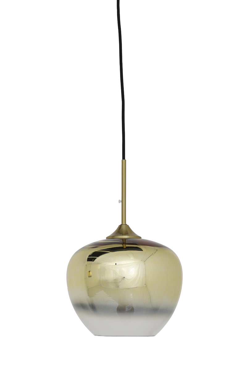 Hanging Lamp Ø23x18 cm Mayson Glass Gold-Clear+Gold