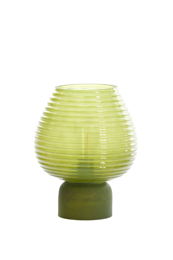 Table Lamp LED Ø18x23 cm Alenna Glass Green