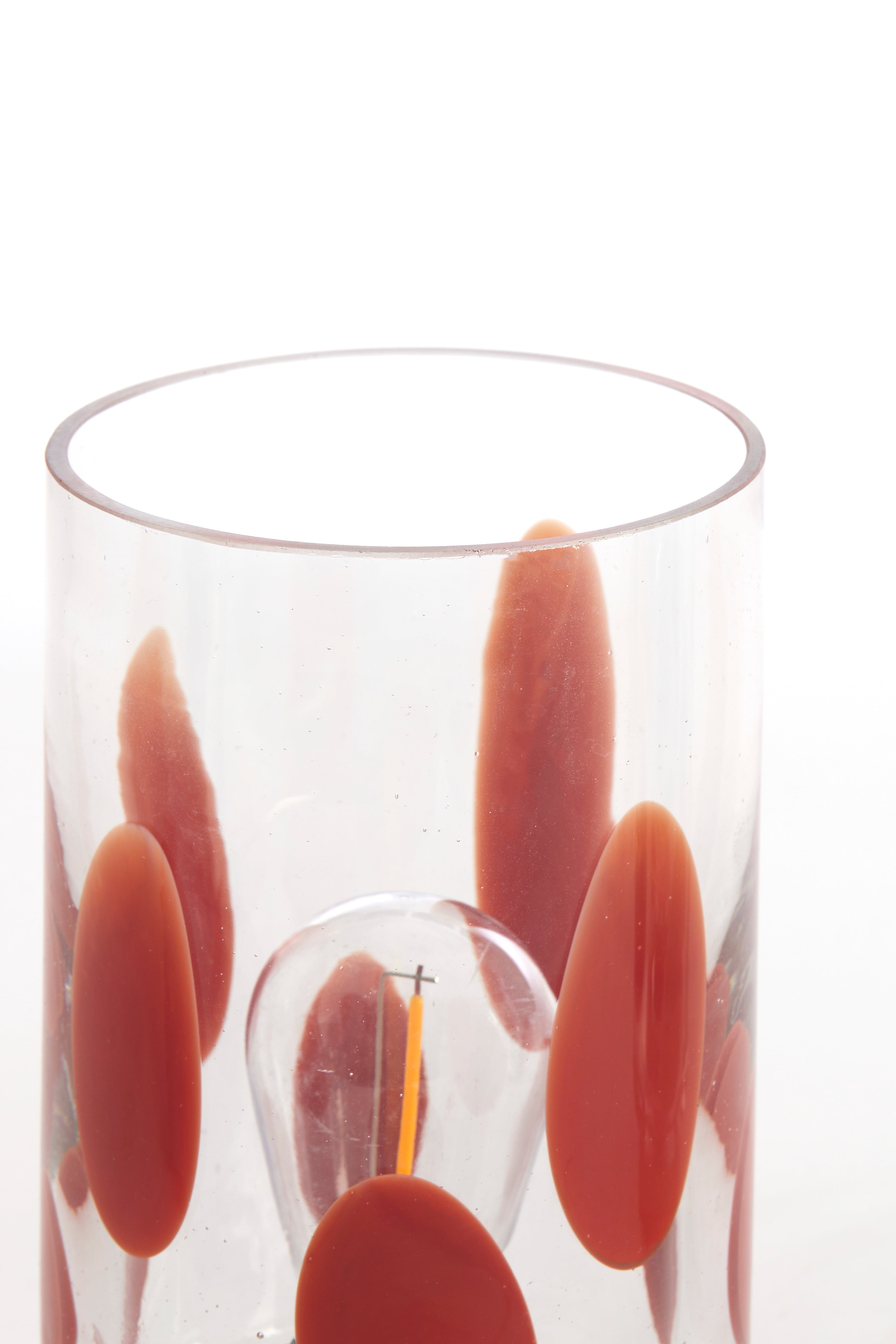 Table Lamp LED Ø10x17 cm Nenon Glass Clear-Coral