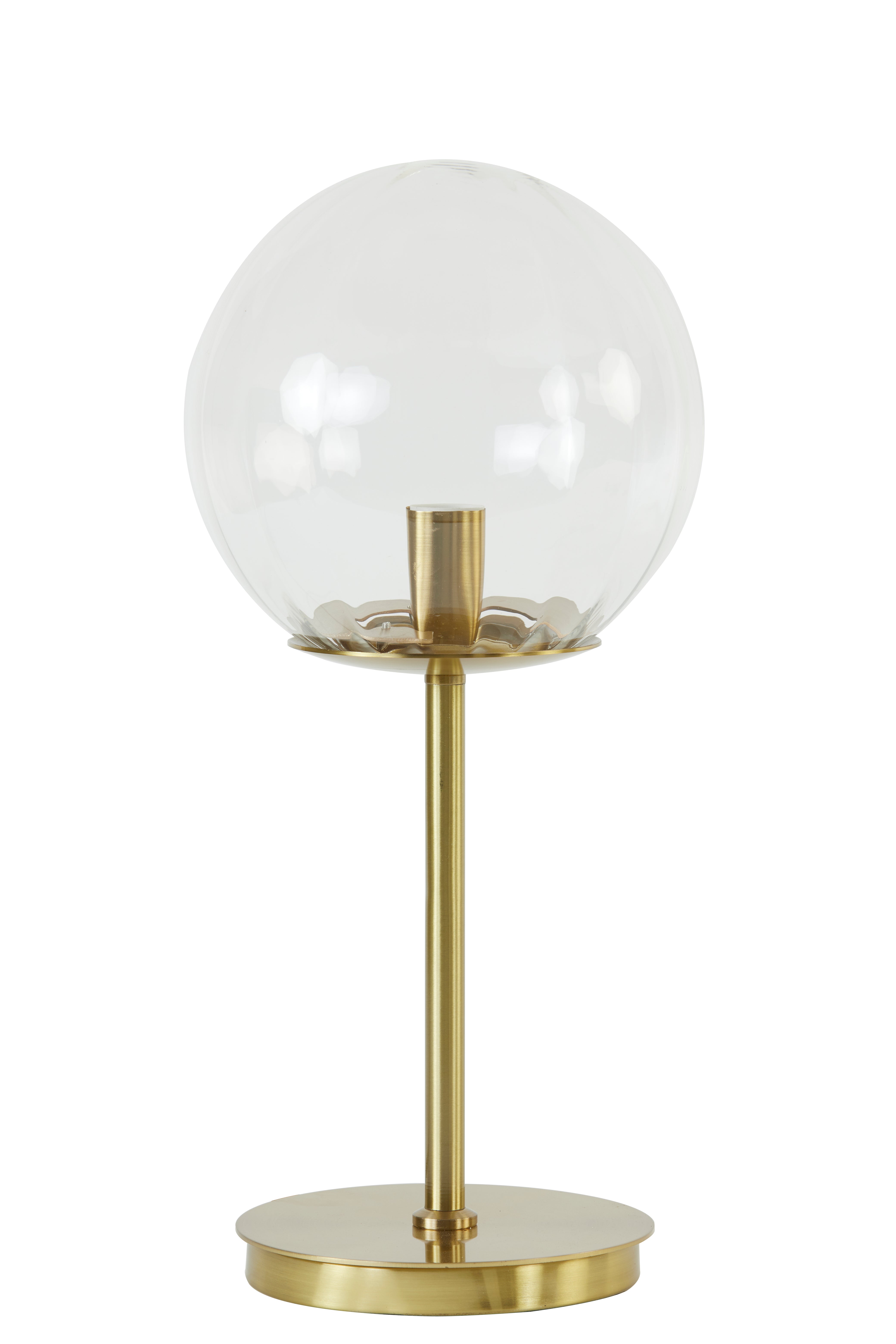 Table Lamp E14 Ø20x43 cm Magdala Glass Clear+Gold