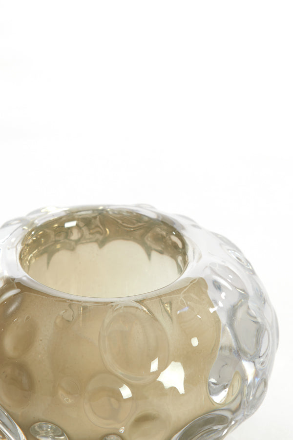 Tealight Ø10x6 cm Finley Glass Olive Green