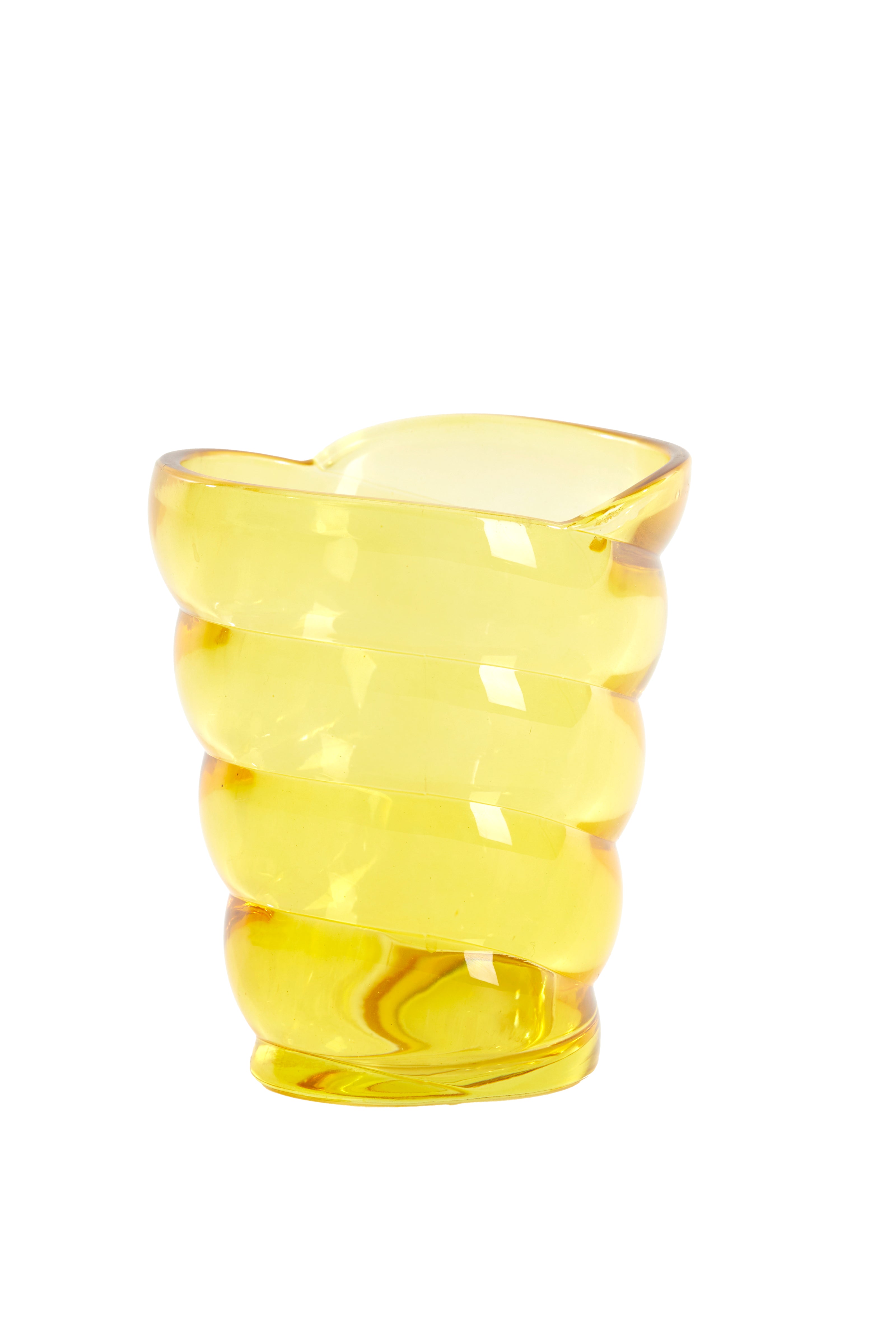 Tealight 10.5x7x12.5 cm Malea Glass Yellow