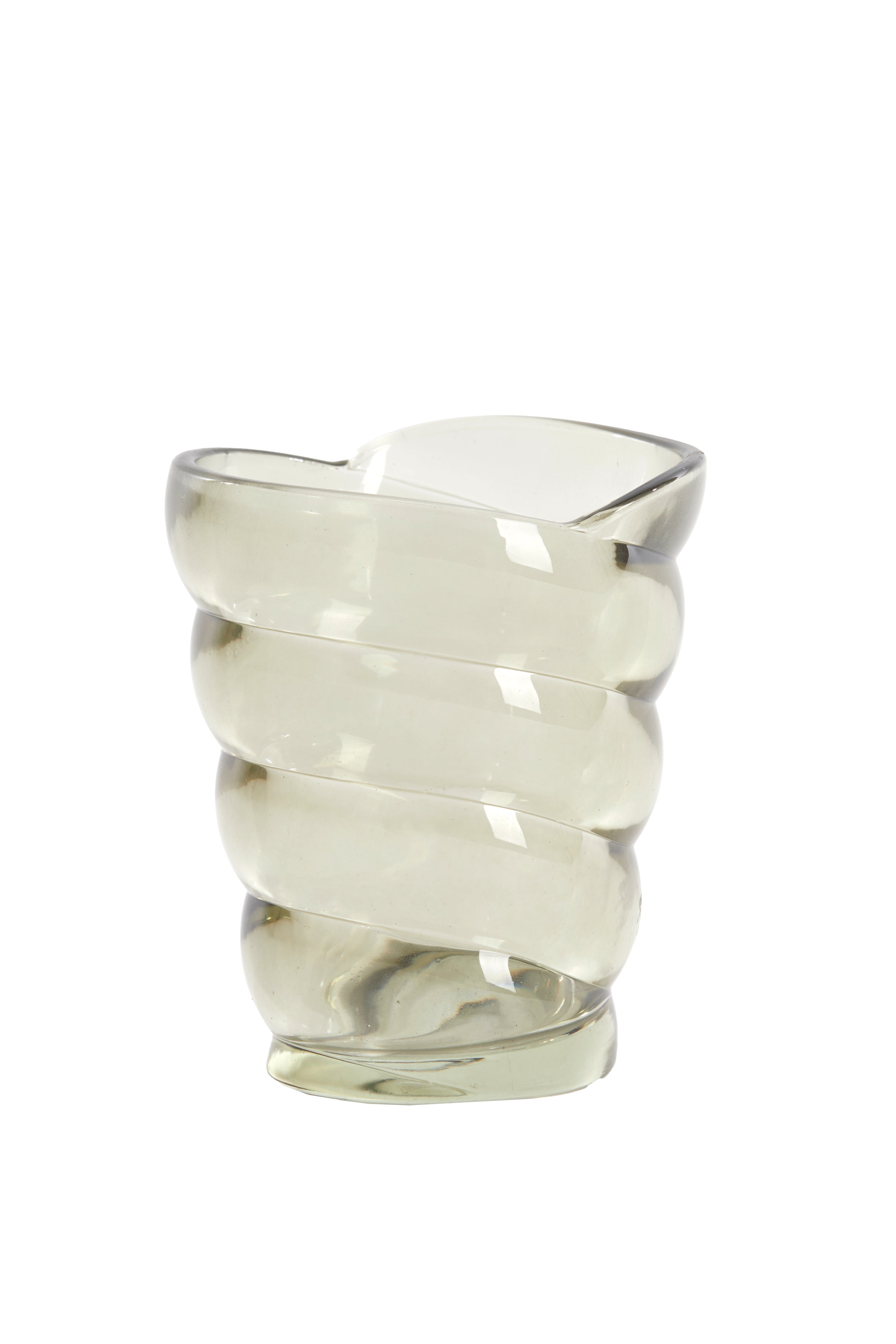 Tealight 10.5x7x12.5 cm Malea Glass Light Grey