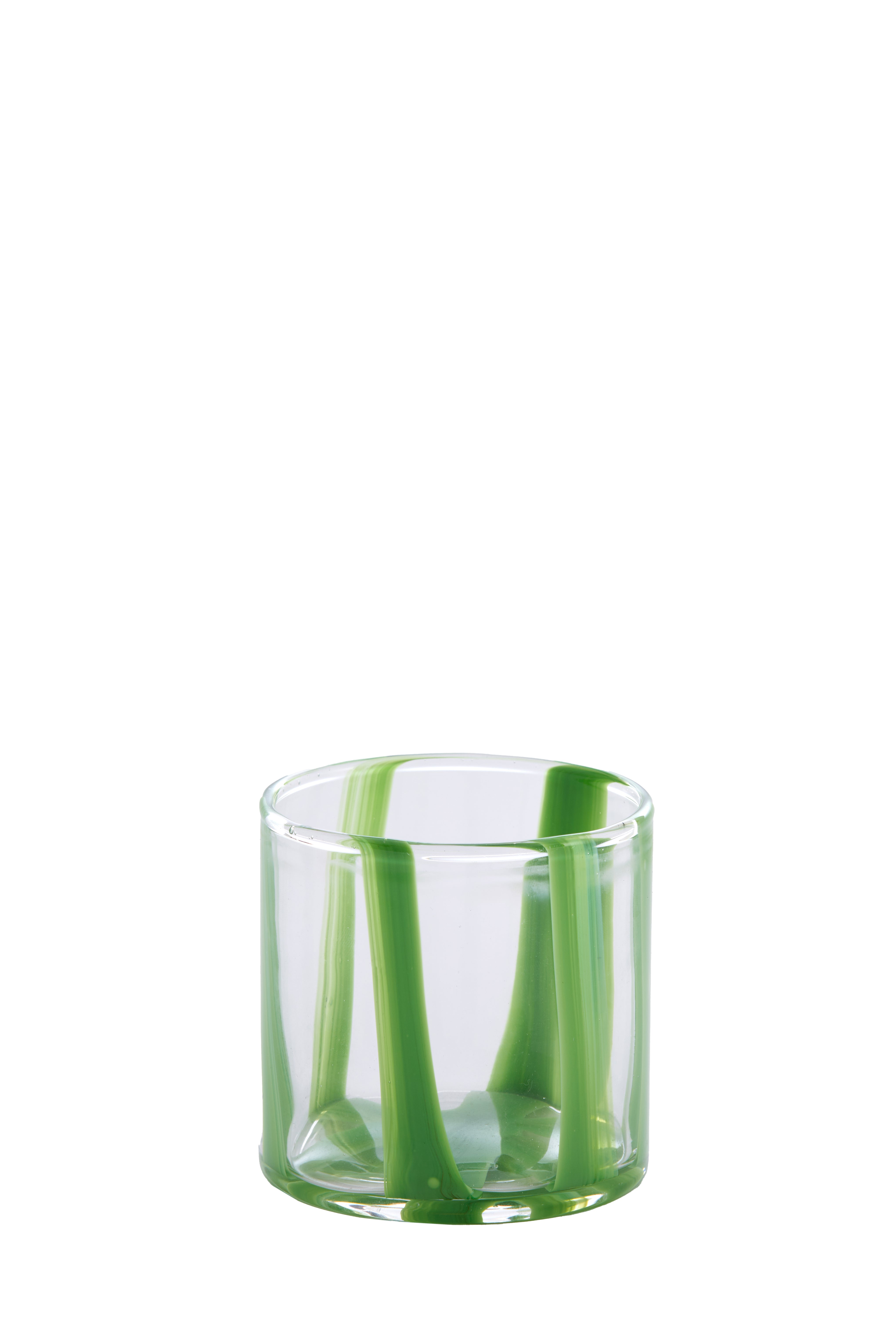 Tealight Ø10x10 cm Mulot Glass Clear-Green